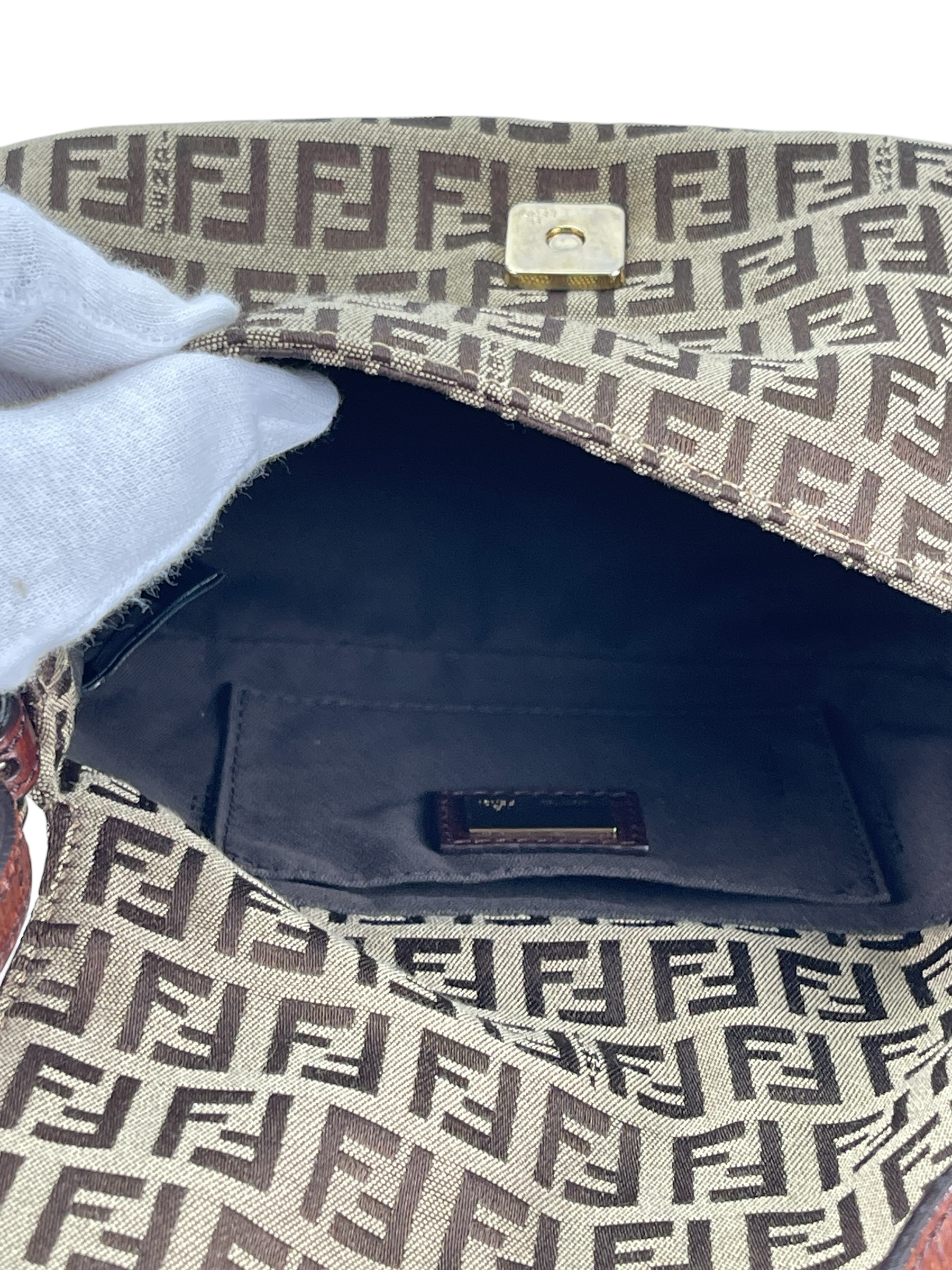 FENDI - Beige Zucchino Mamma Baguette Hand Bag