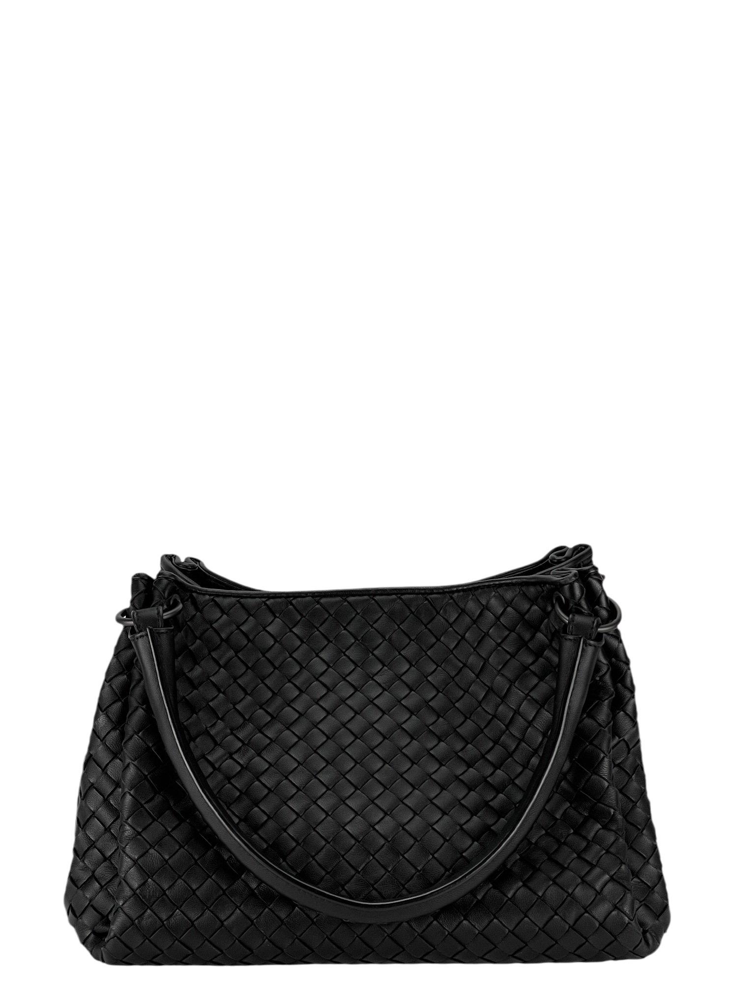 BOTTEGA VENETA - Intrecciato Nero Tote Bag Black Calfskin