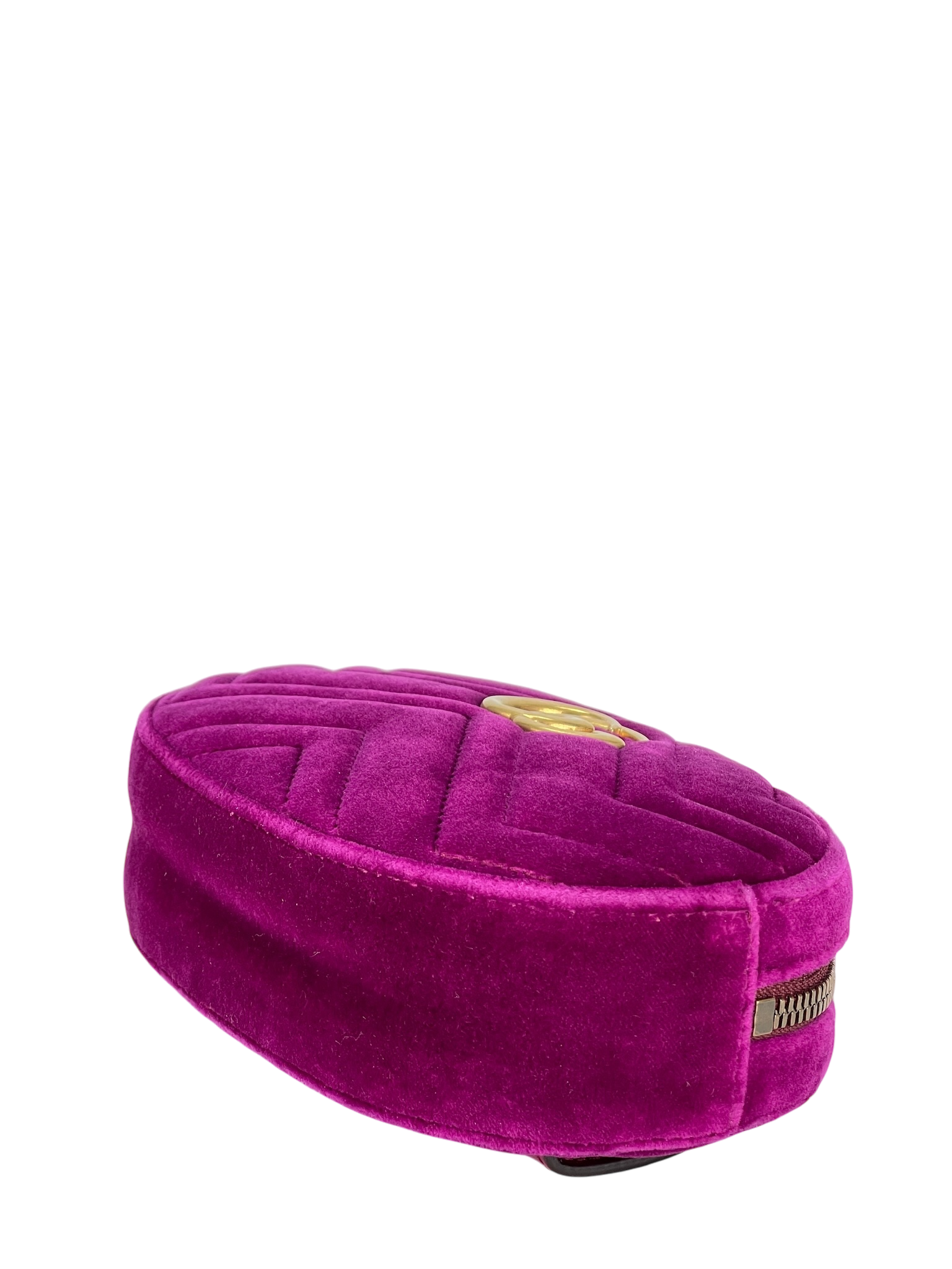 GUCCI - GG Marmont Matelasse Velvet Belt Bag Violet