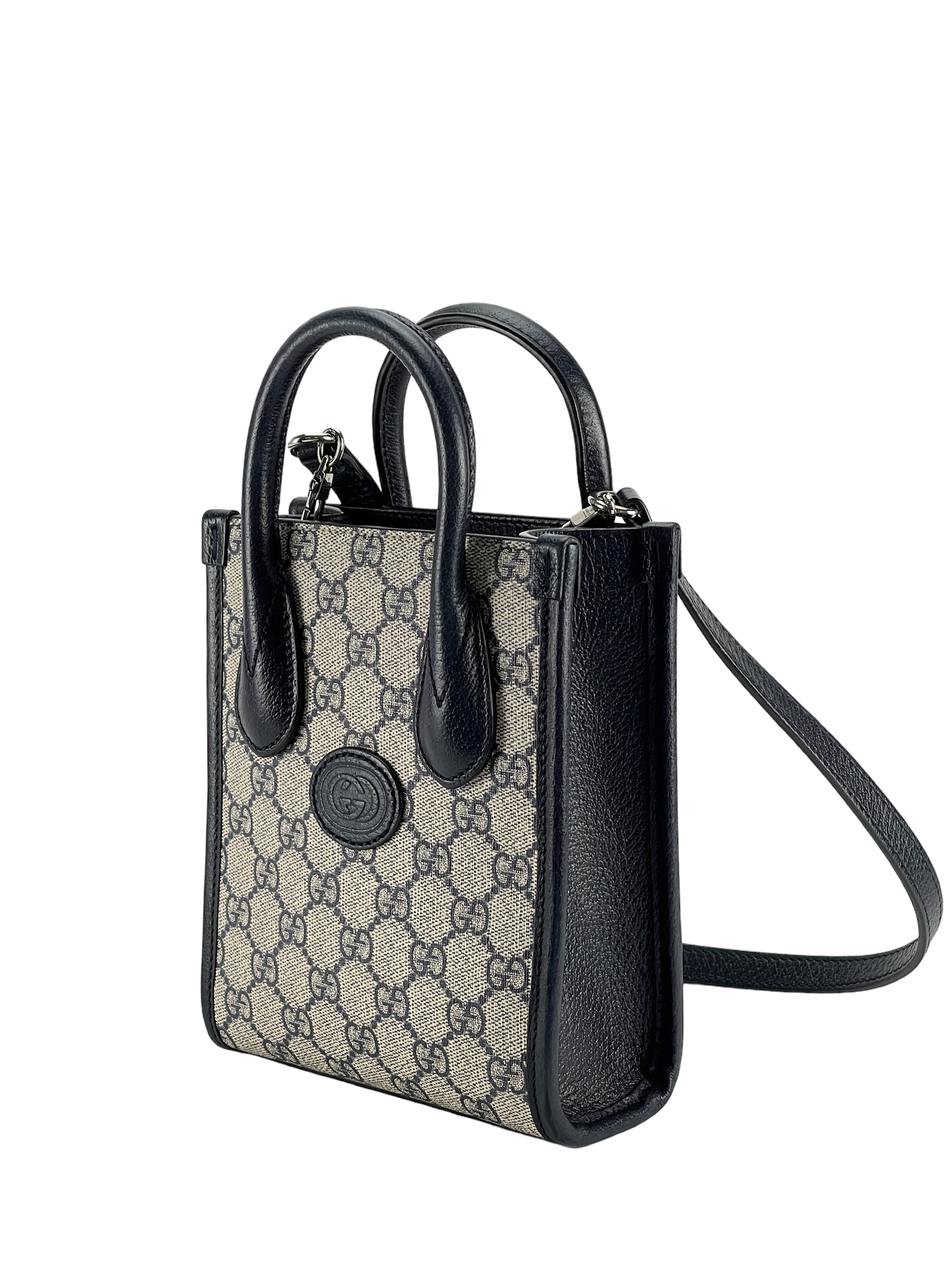 GUCCI - Mini GG Supreme Interlocking Tote Bag