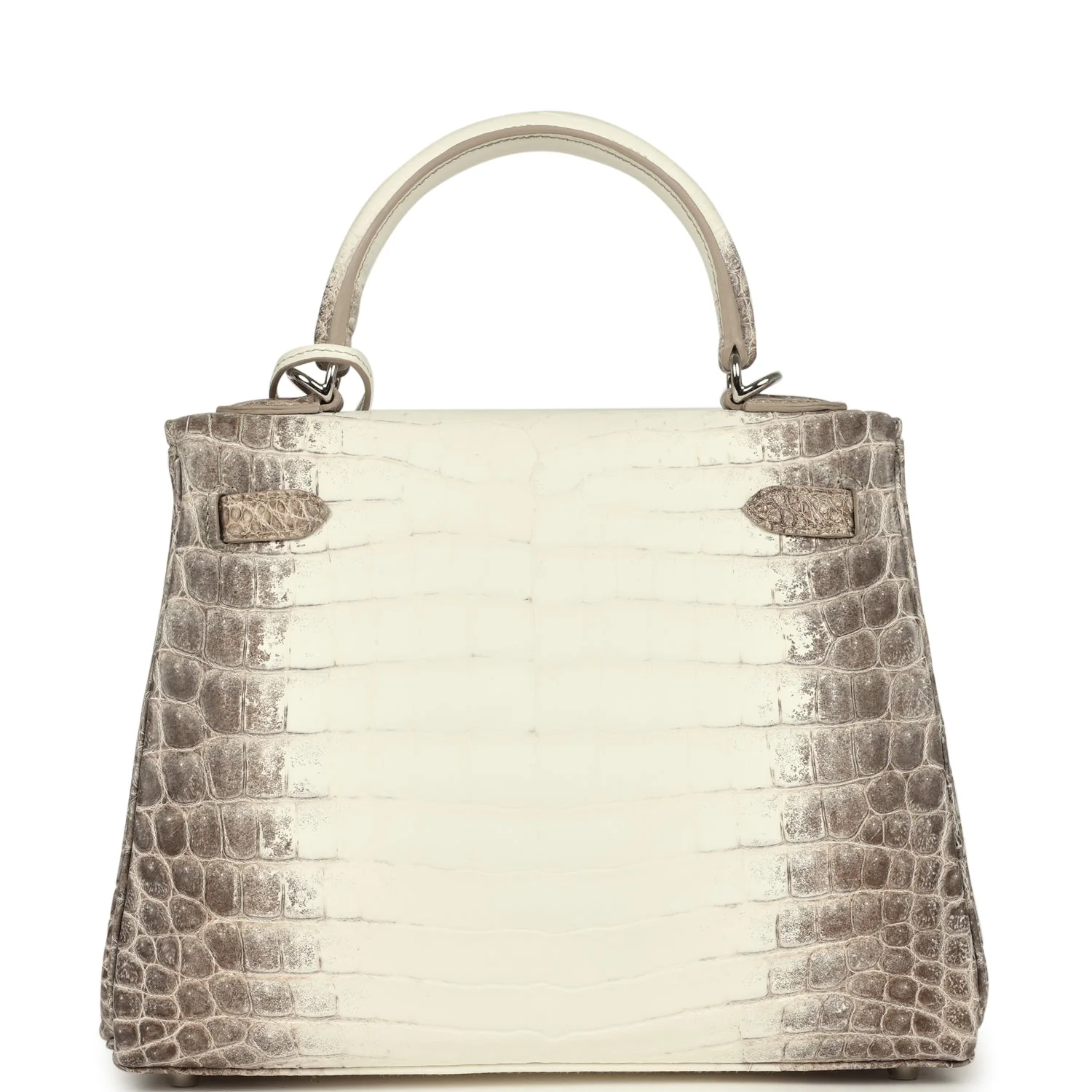 Hermes Kelly Retourne 25 Himalaya Niloticus Crocodile Palladium Hardware