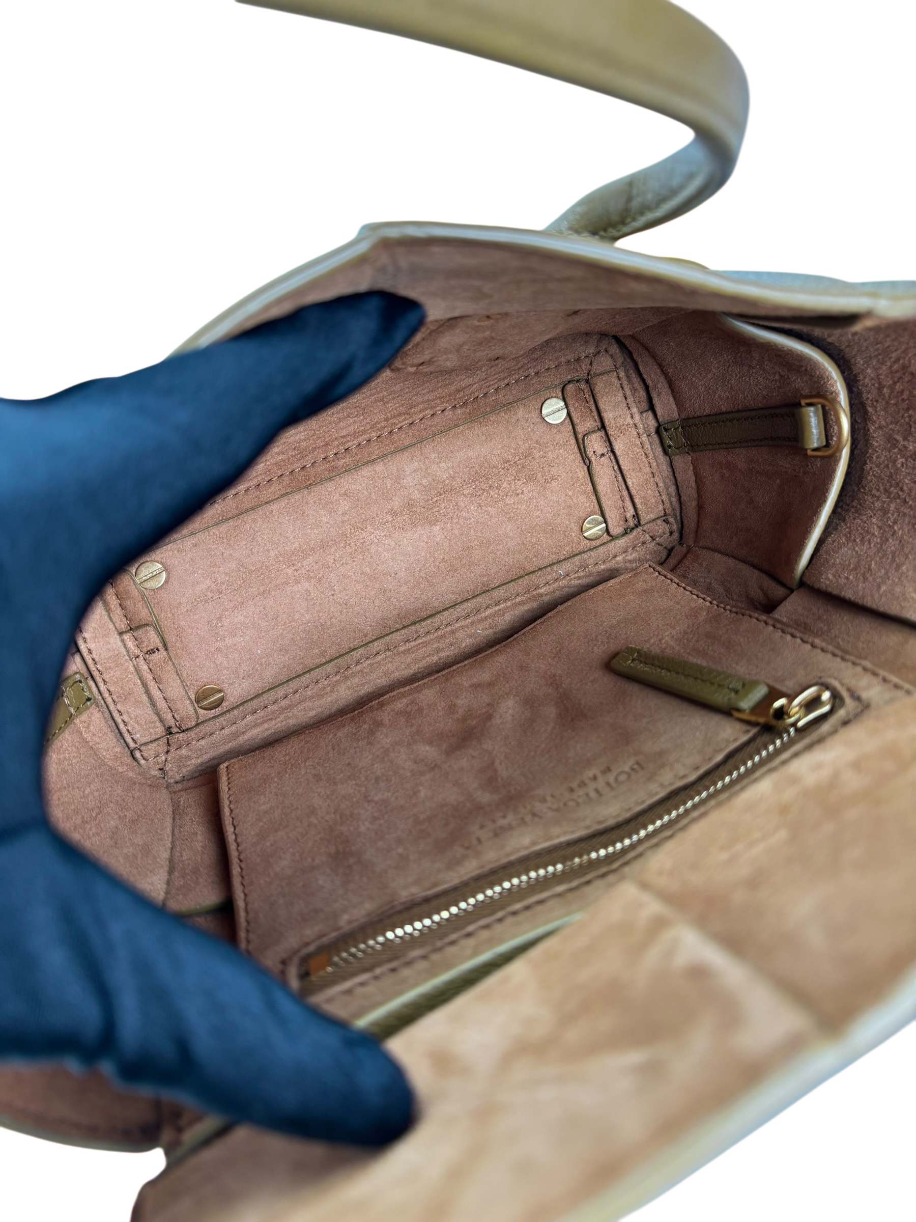 BOTTEGA VENETA -  Beige Maxi Intrecciato Mini Arco 2Way Tote Shoulder Bag