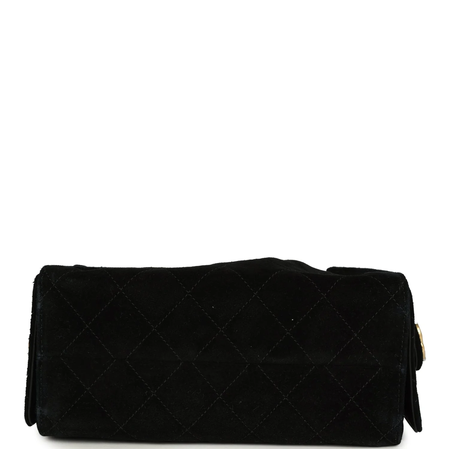 Chanel Mini 25 Hobo Bag Black Suede Antique Gold Hardware