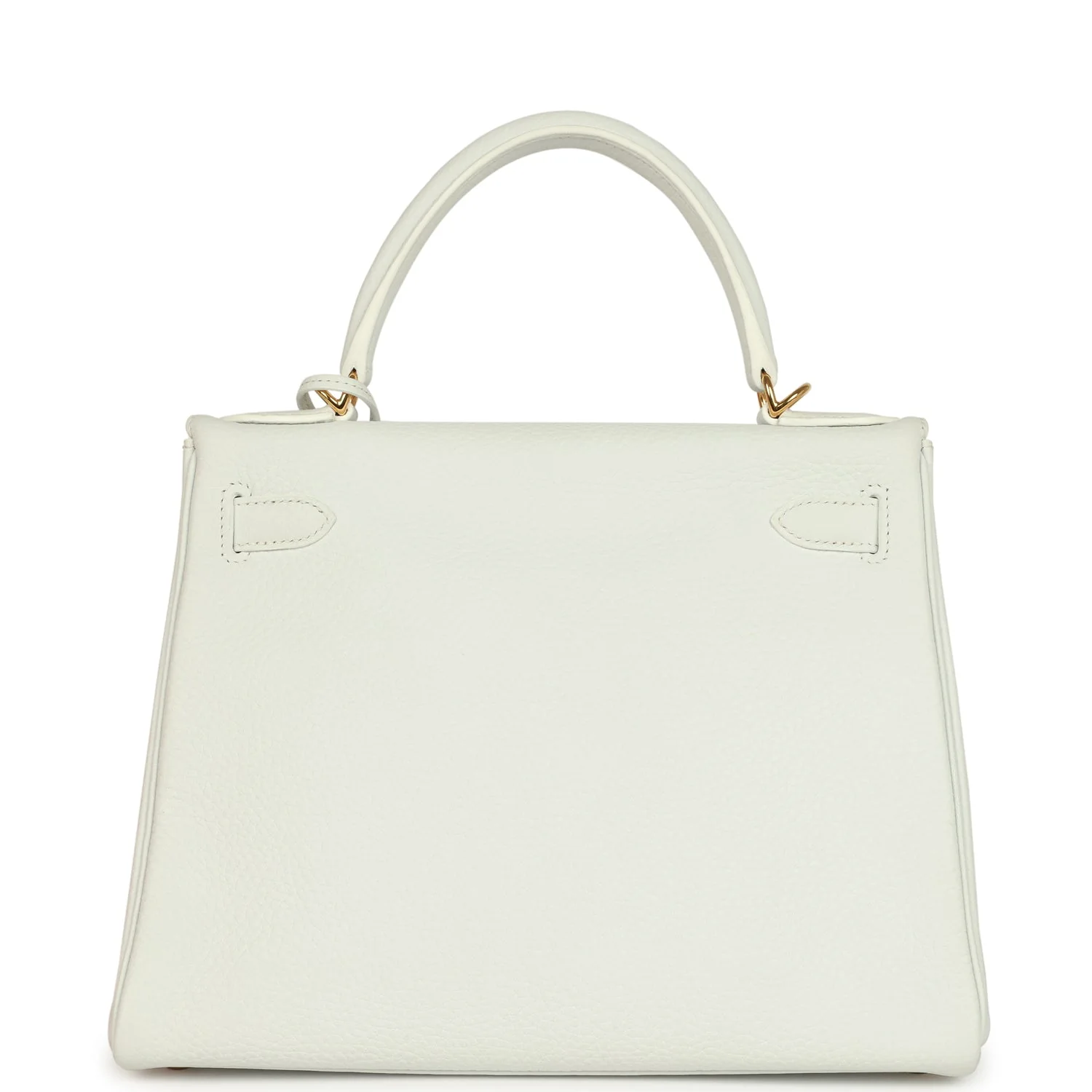 Hermes Kelly Retourne 28 White Clemence Gold Hardware