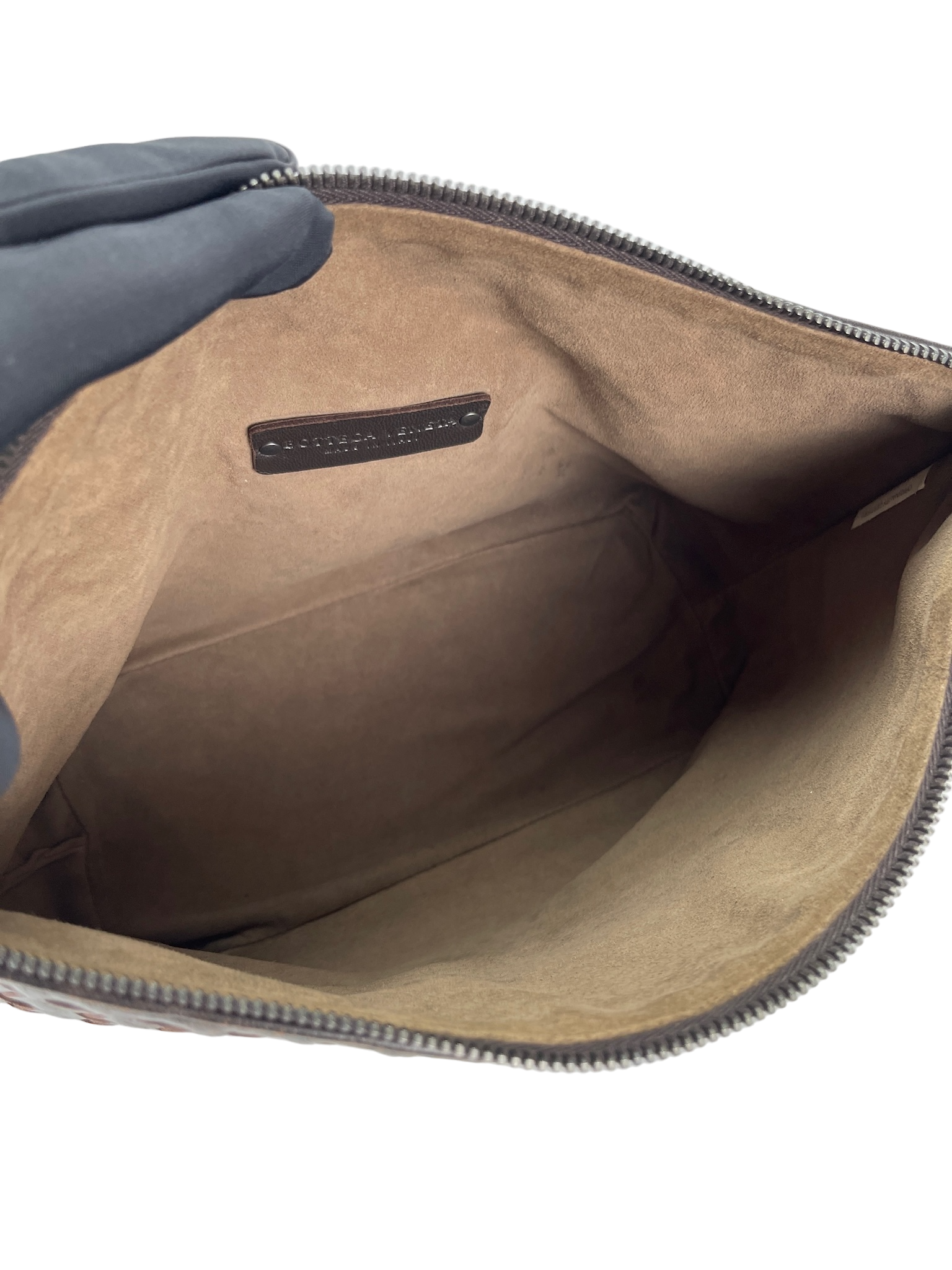 BOTTEGA VENETA - Zip Hobo Intrecciato Nappa Brown Calfskin