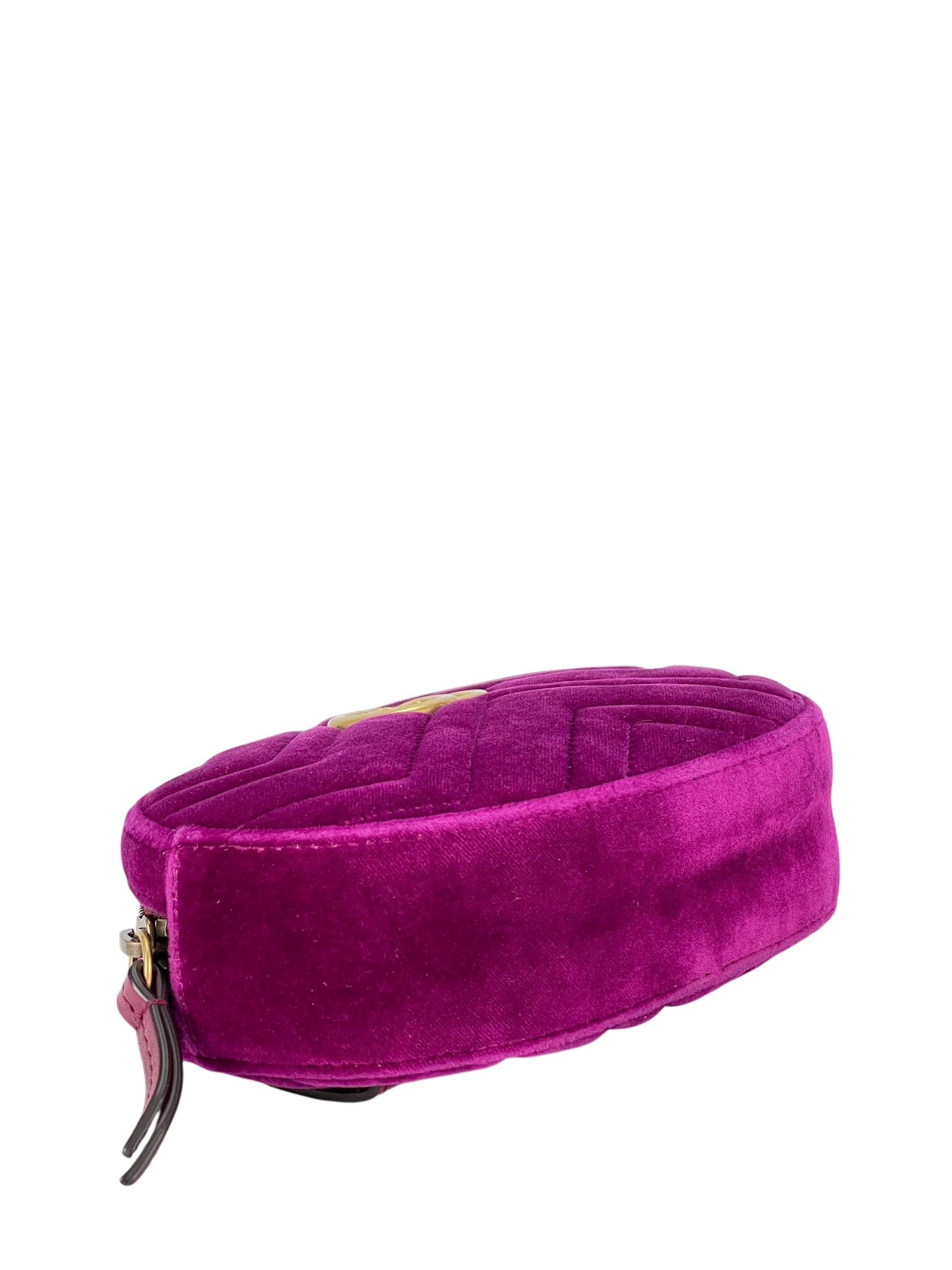 GUCCI - GG Marmont Matelasse Velvet Belt Bag Violet