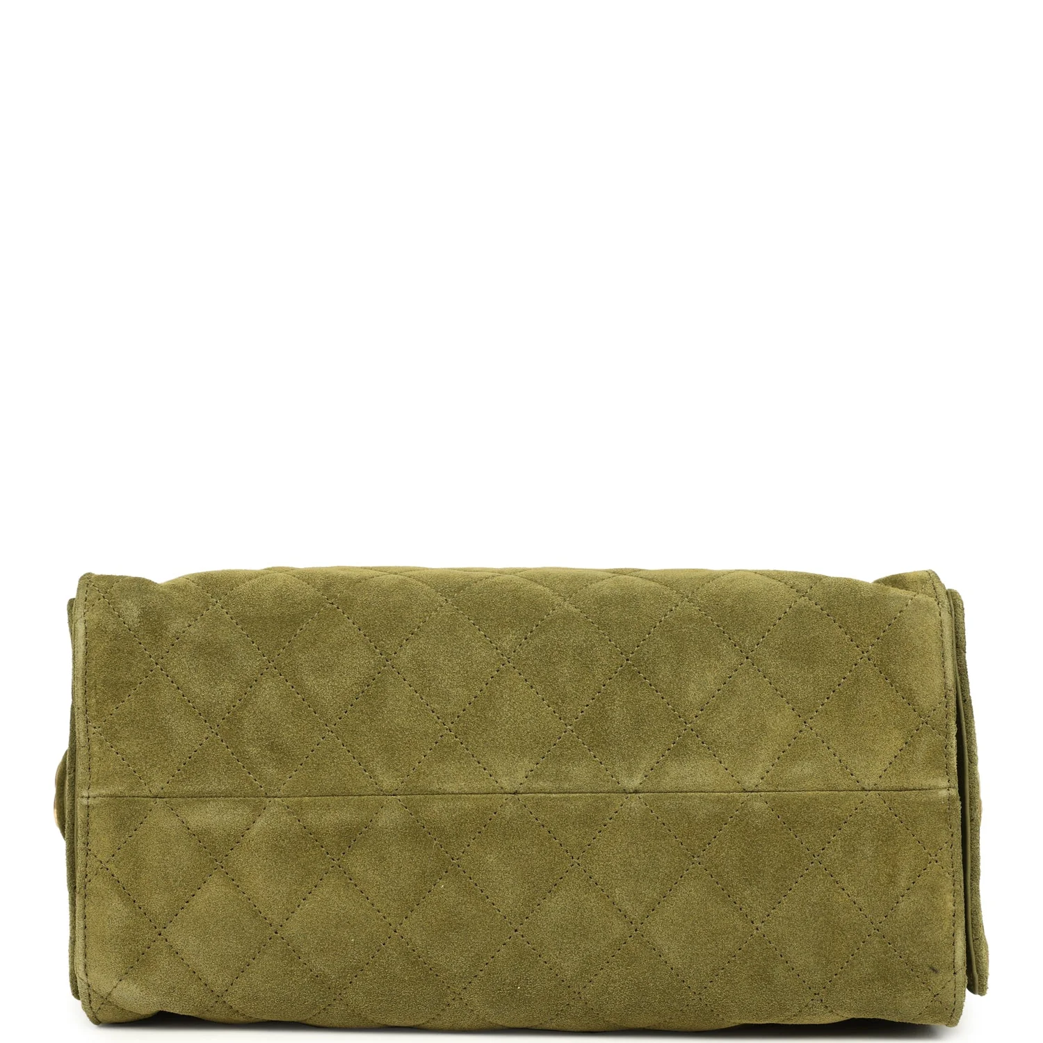 Chanel Medium 25 Hobo Bag Khaki Suede Antique Gold Hardware