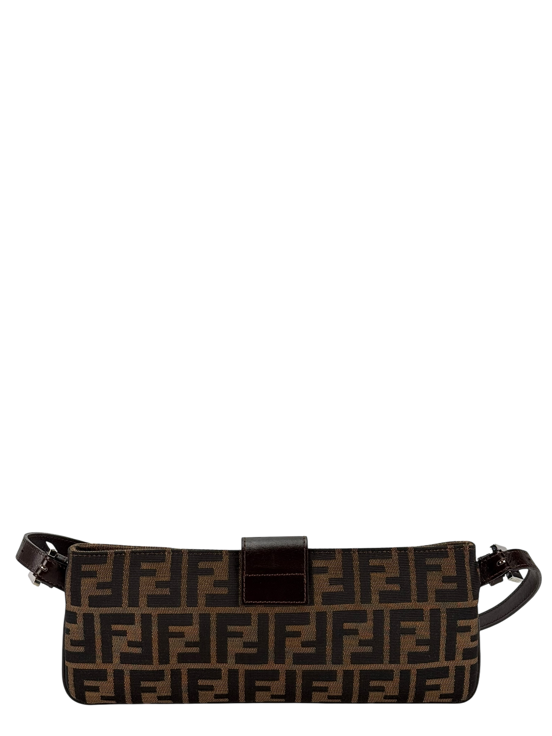 FENDI - Brown Zucca Baguette One-shoulder bag Silver Hardware