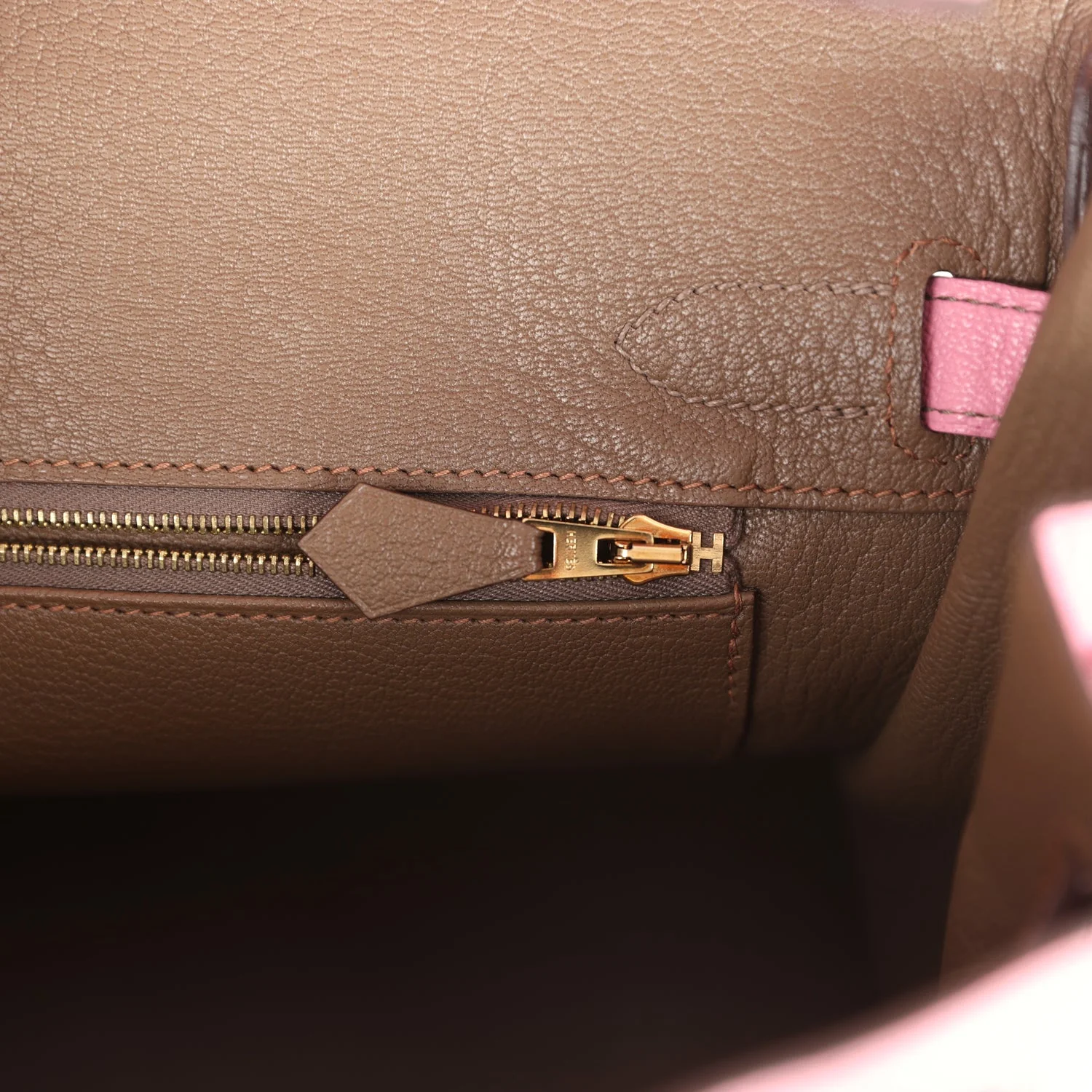 Pre-owned Hermes Special Order (HSS) Birkin 30 Bubblegum Verso Chèvre Brushed Gold Hardware