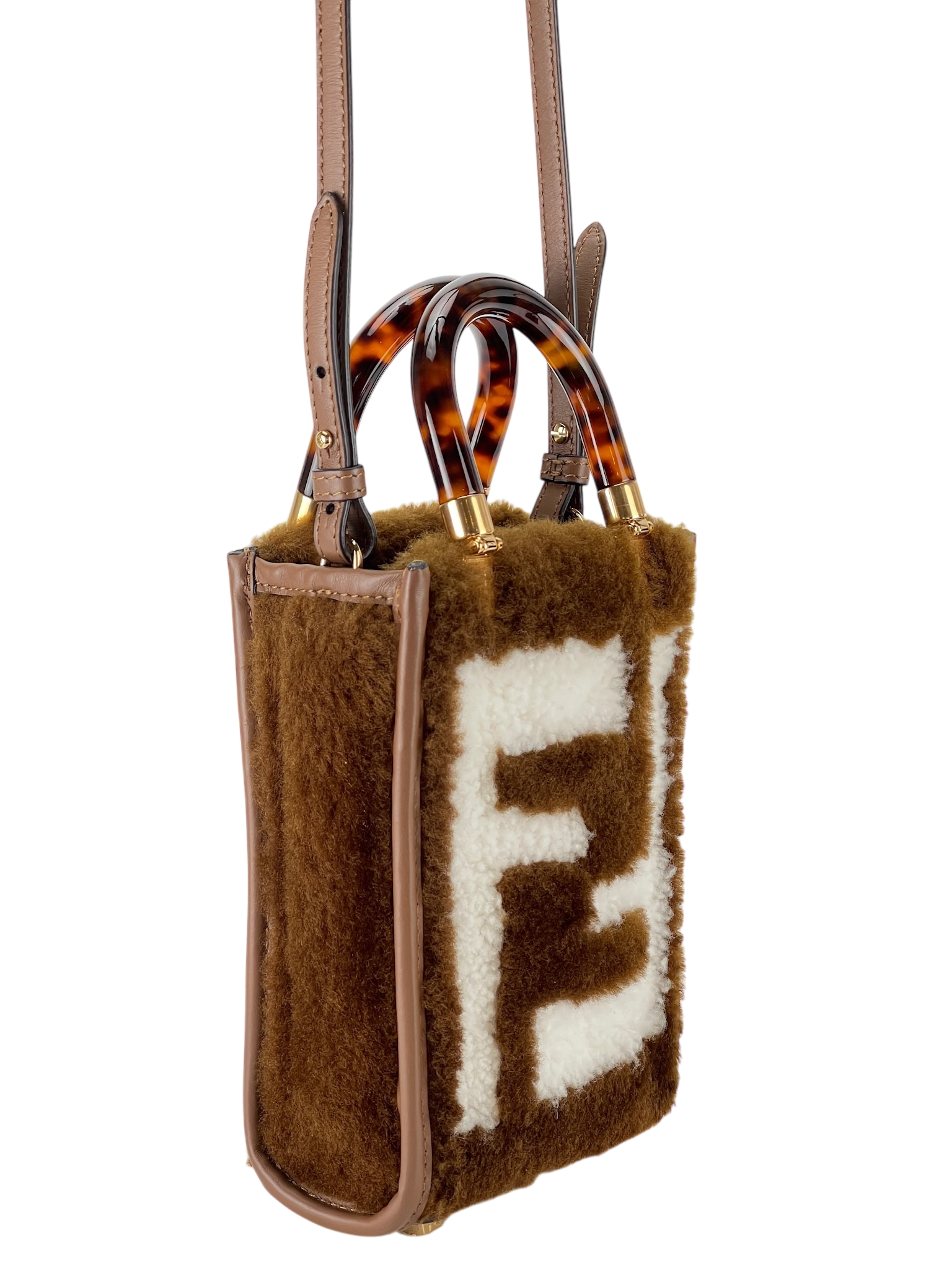 FENDI - Sunshine Logo Fur Mini Tote Bag