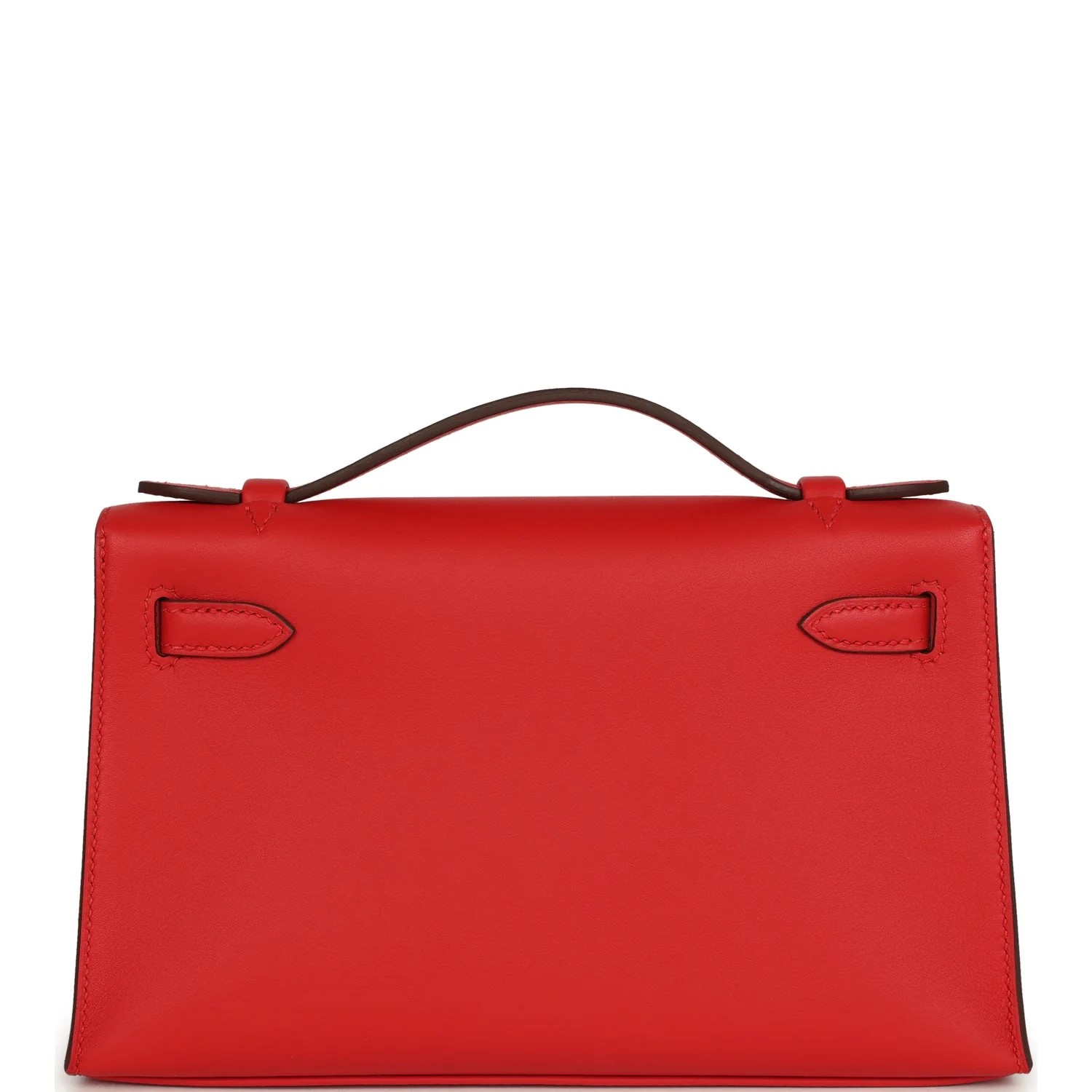 Hermes Special Order (HSS) Kelly Pochette Rouge de Coeur Verso Swift Permabrass Hardware