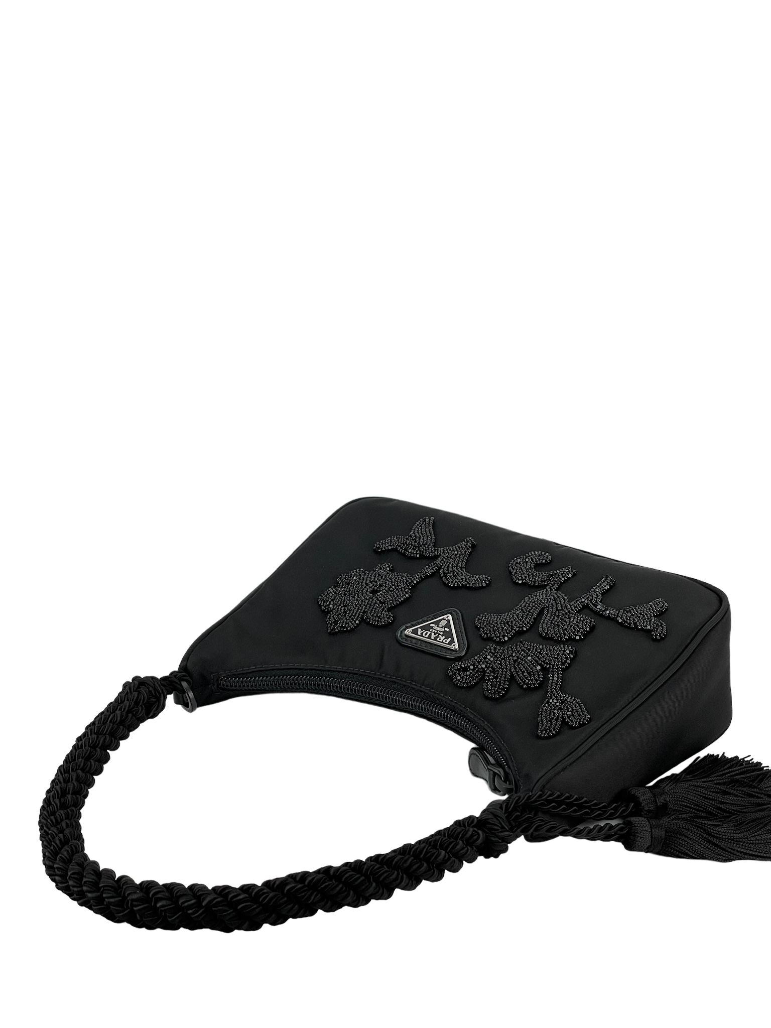 PRADA - Black 2way Nylon Hobo Bag