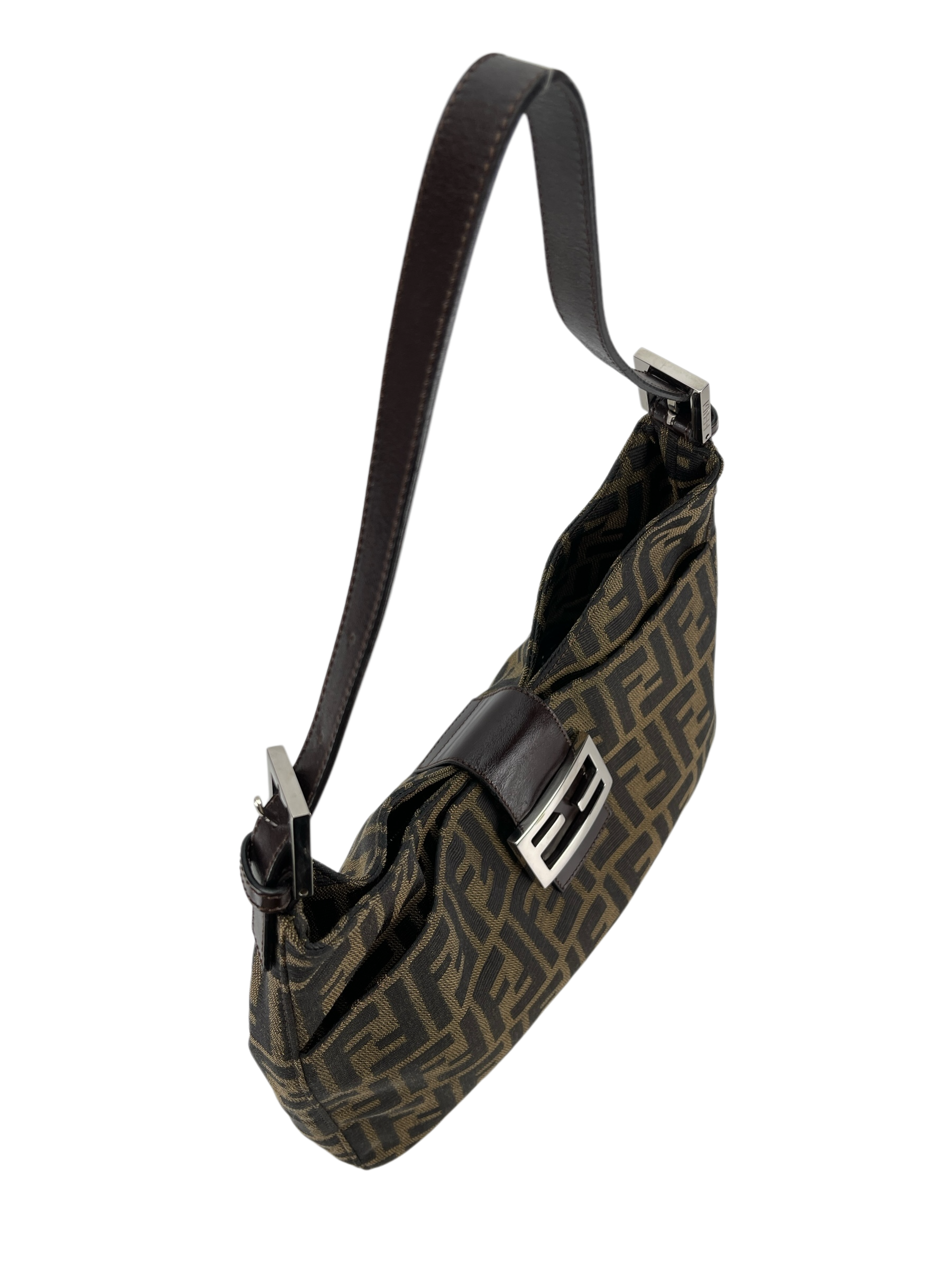 FENDI - Brown Canvas Zucca Shoulder Bag