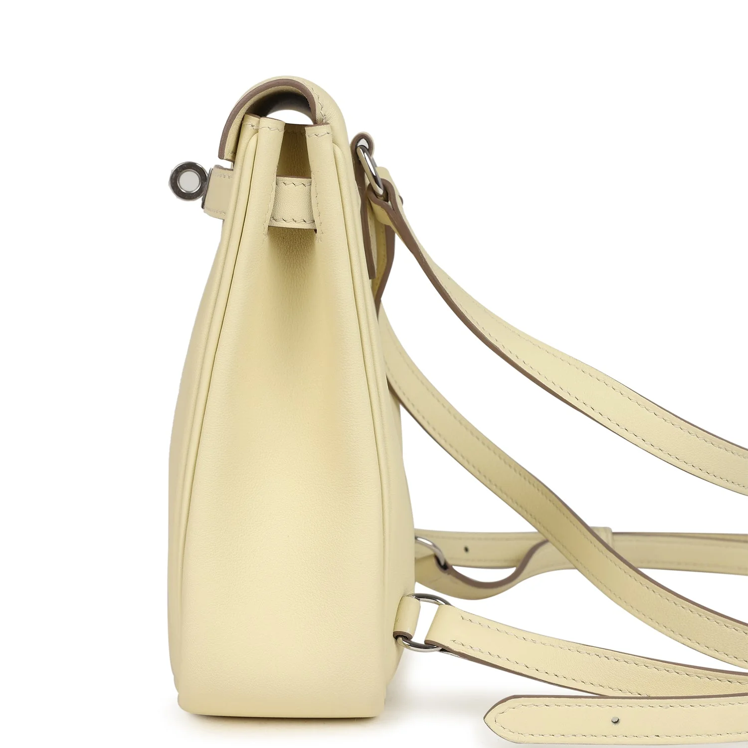 Hermes Mini Kelly Jump Backpack Jaune Milton Swift Palladium Hardware