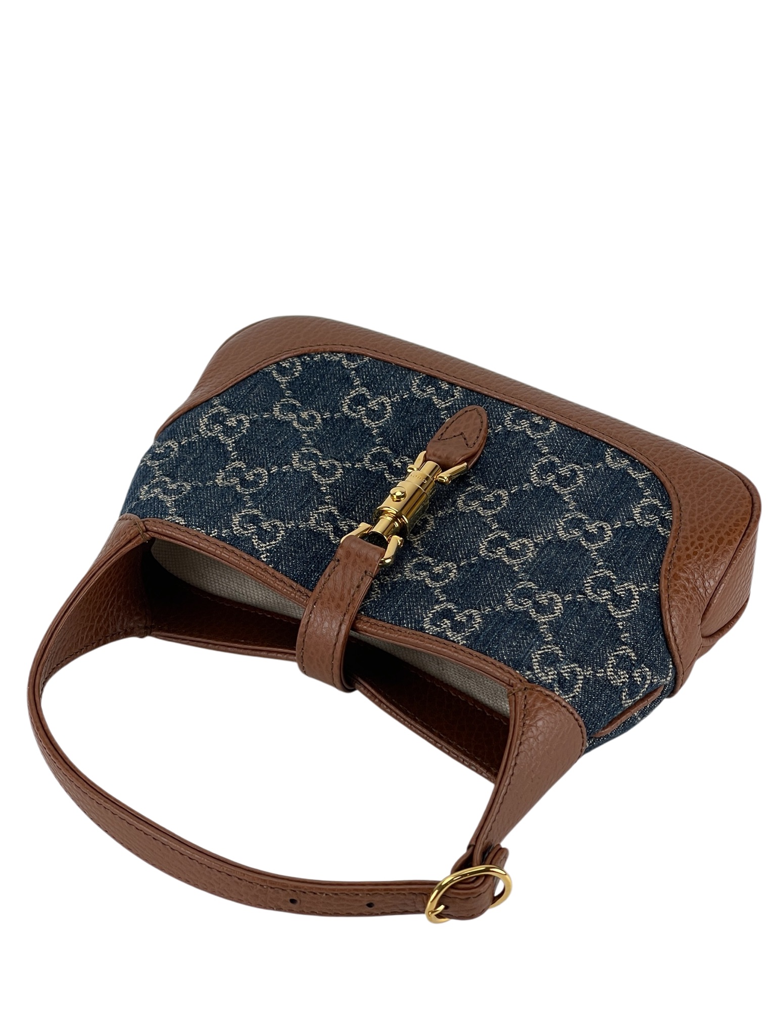 GUCCI - Denim Jackie 1961 leather Shoulder bag