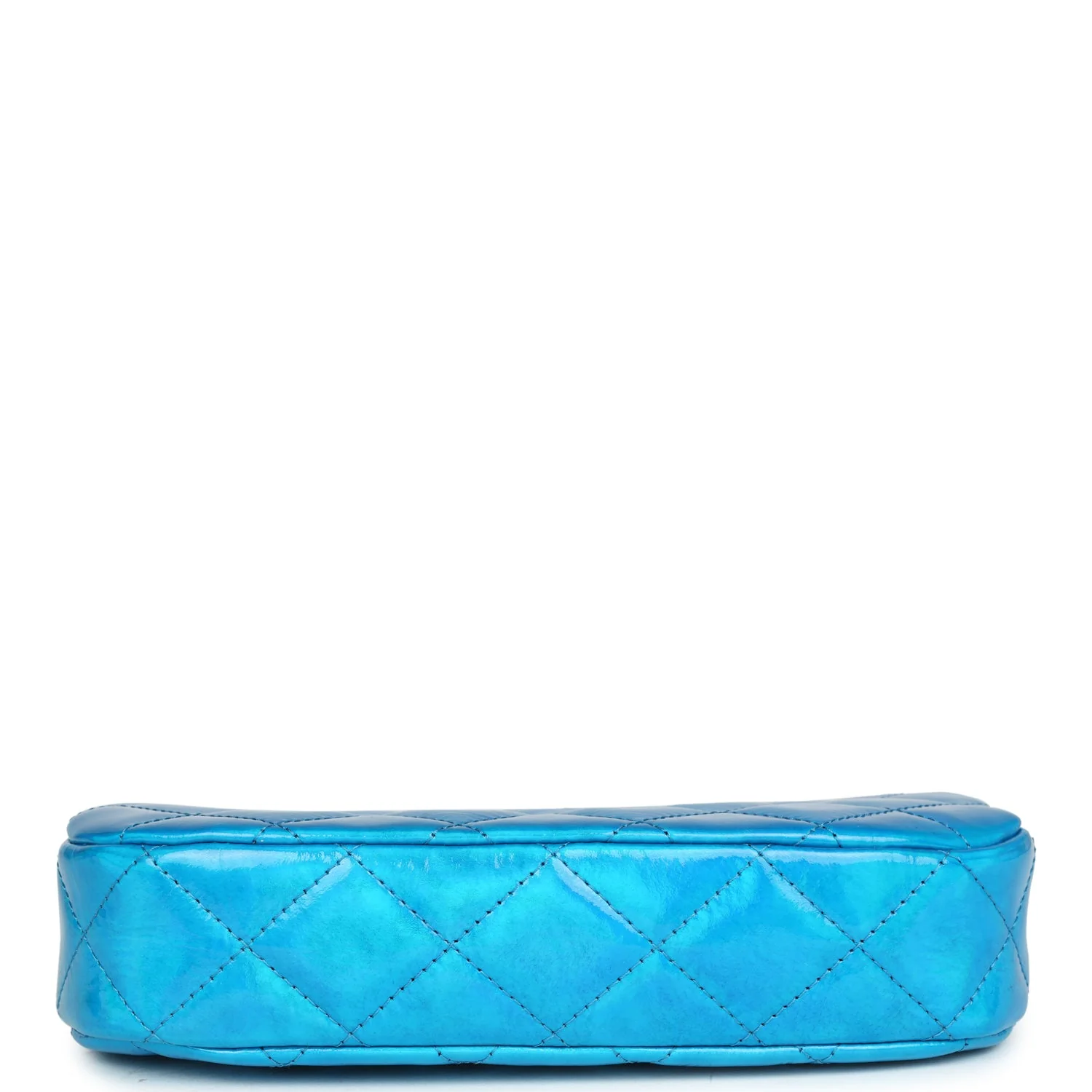 Chanel Mini Hobo Bag Blue Metallic Goatskin Silver Hardware