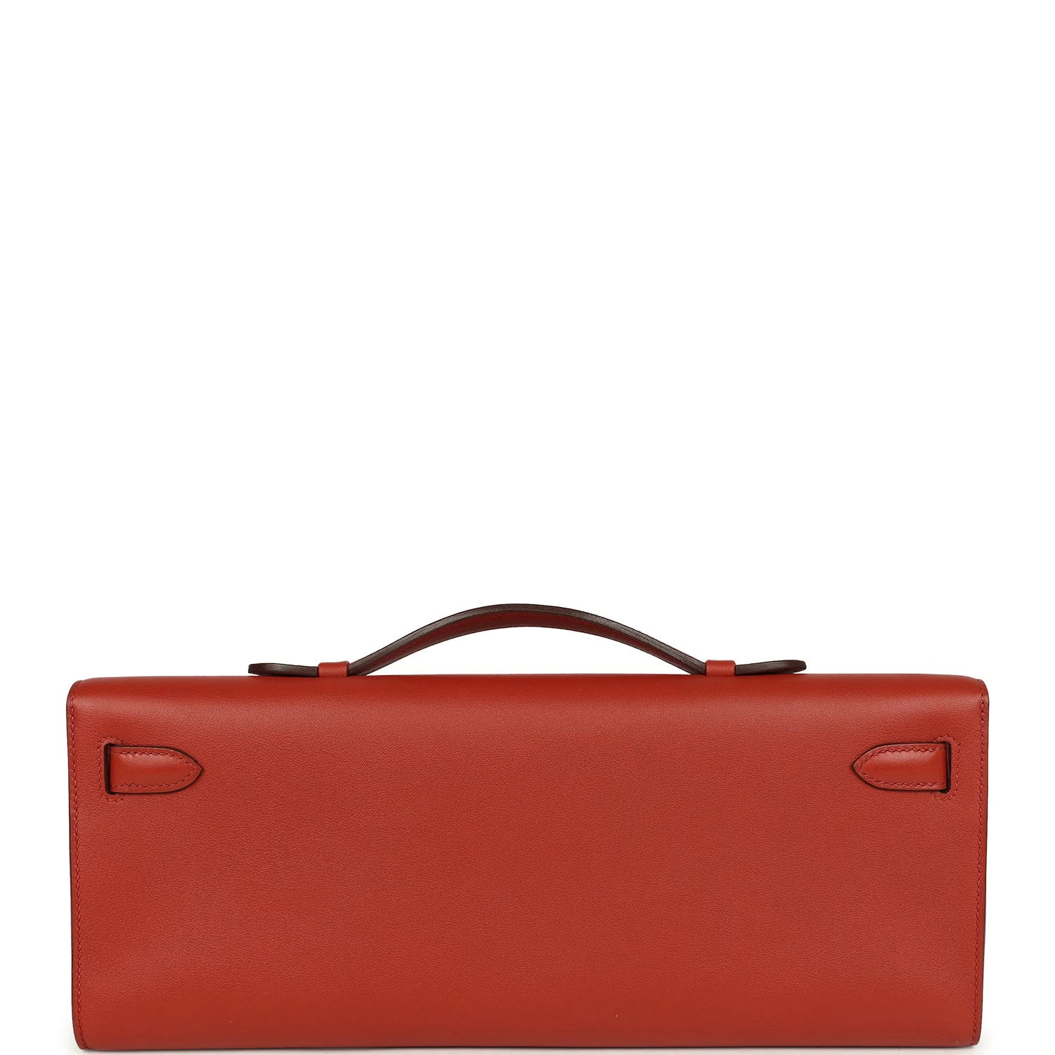 Pre-owned Hermes Kelly Cut Brique Swift Palladium Hardware