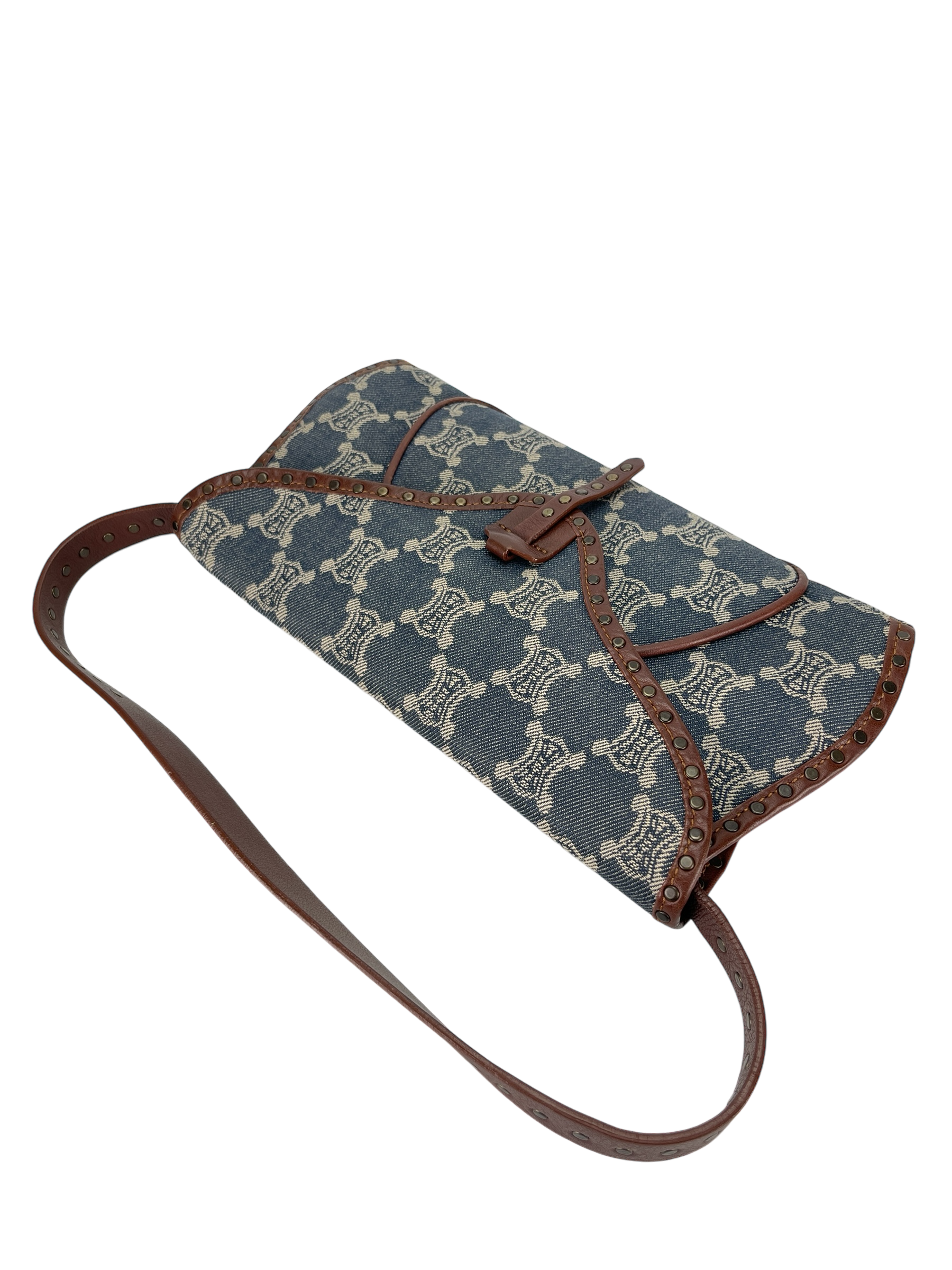 CELINE -  Macadam Denim Shoulder Bag