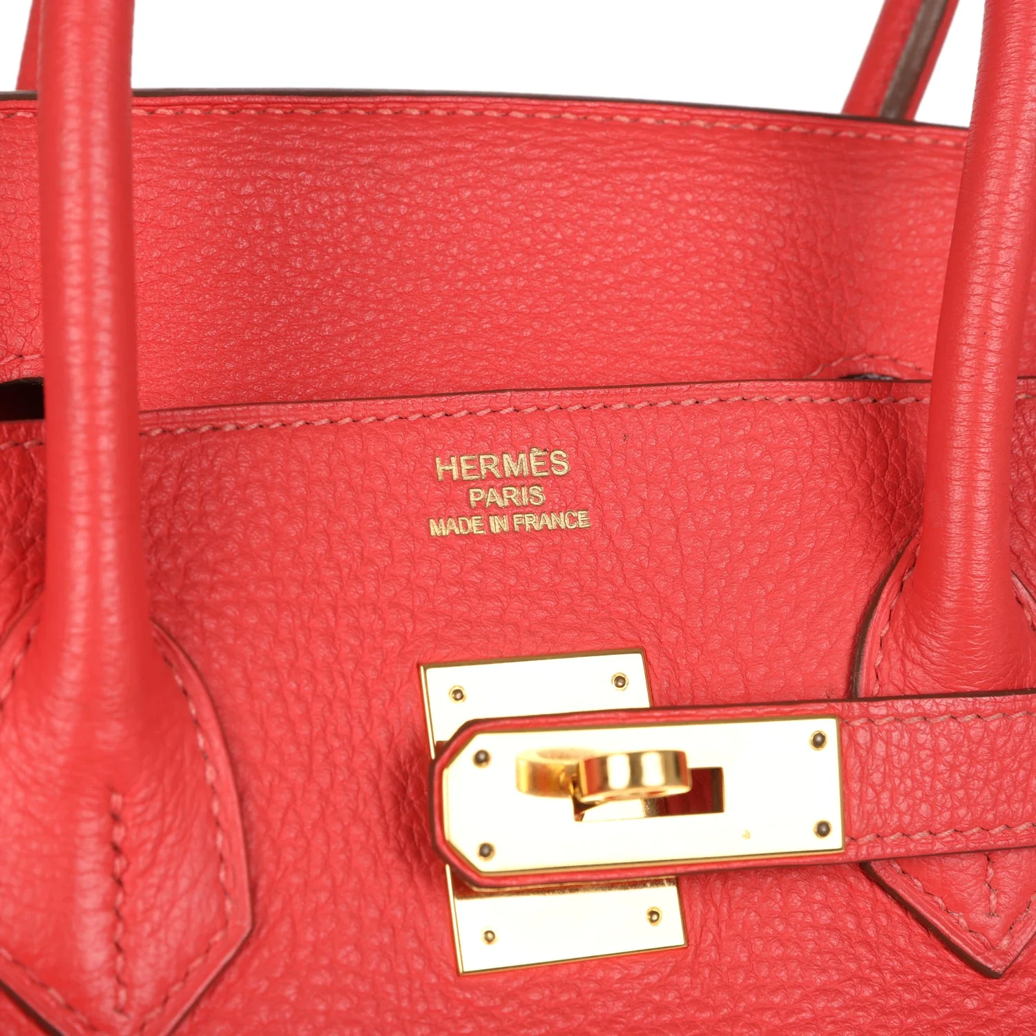 Pre-owned Hermes Birkin 35 Geranium Togo Gold Hardware