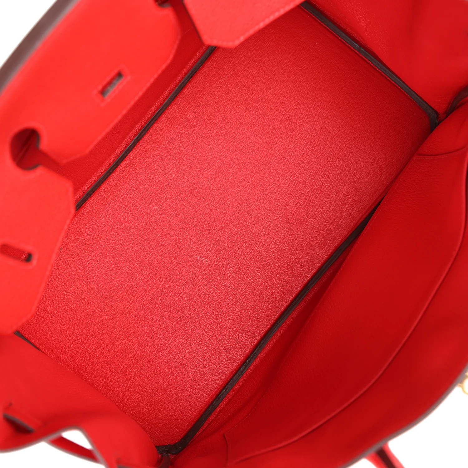 Pre-owned Hermes Birkin 35 Rouge Tomate Togo Gold Hardware