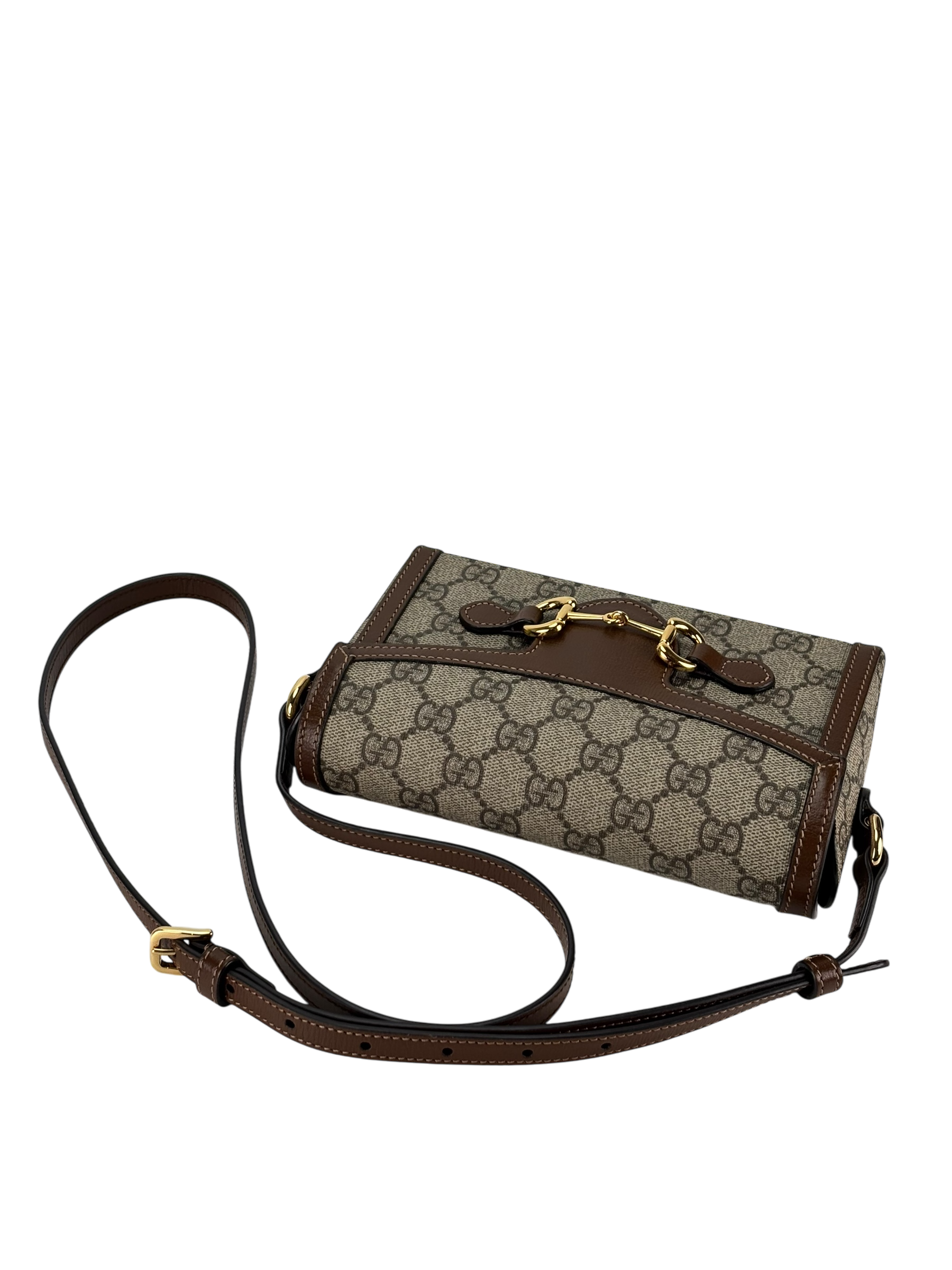 GUCCI - GG Supreme Fabric Leather Horsebit 1955 Bag
