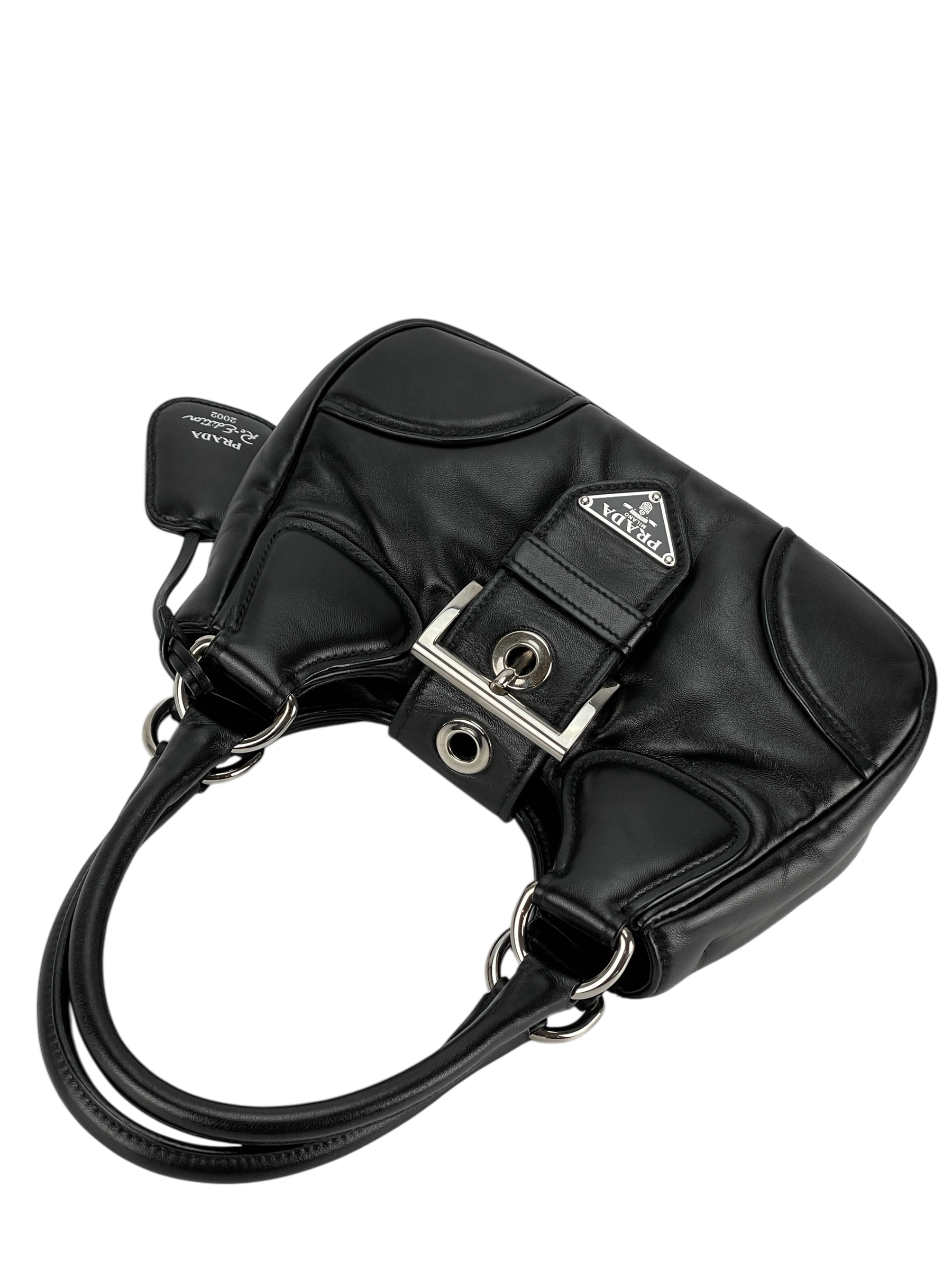 PRADA - Moon Padded Leather Nappa Handbag
