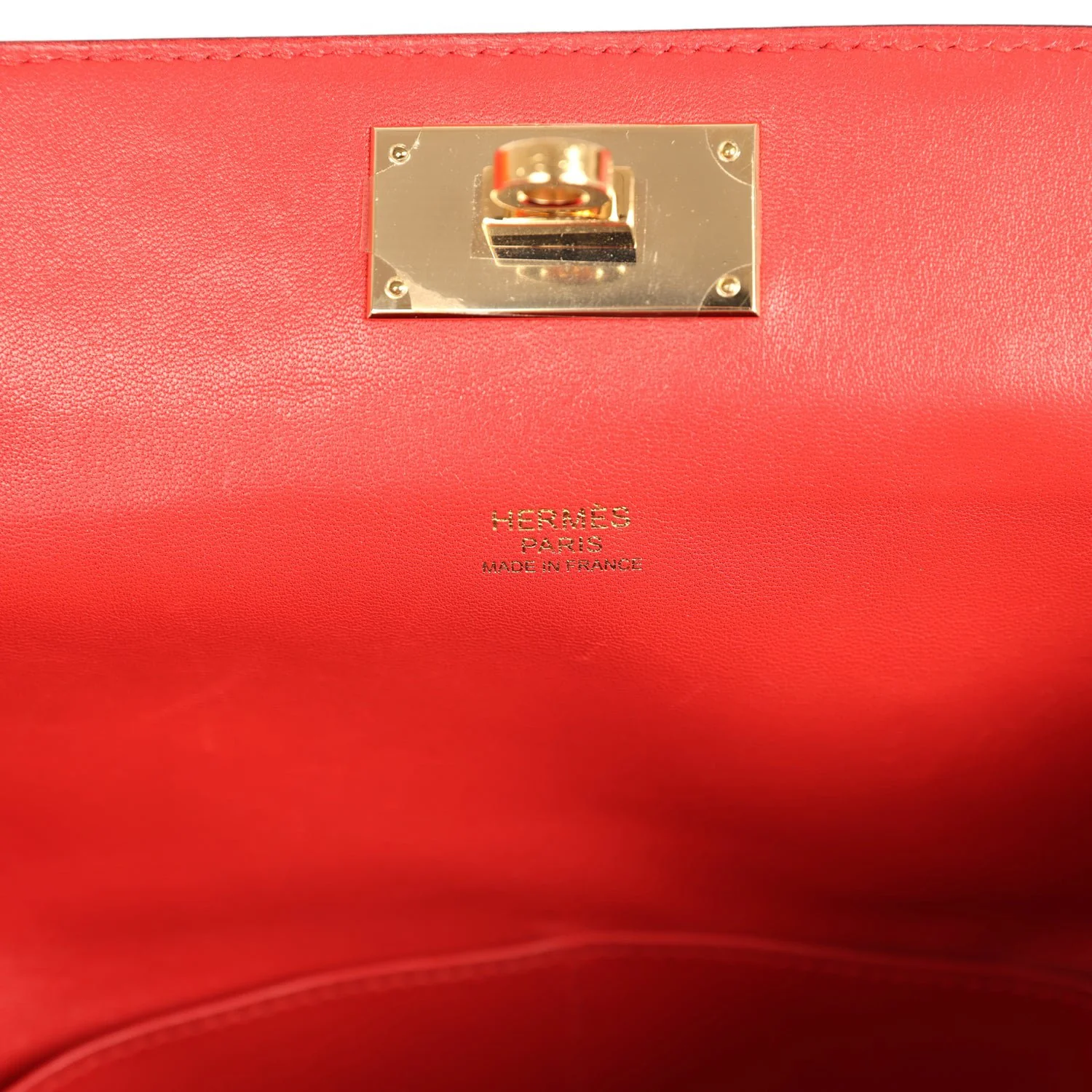 Pre-owned Hermes Sac Toolbox 20 Rouge Tomate Evercolor Gold Hardware