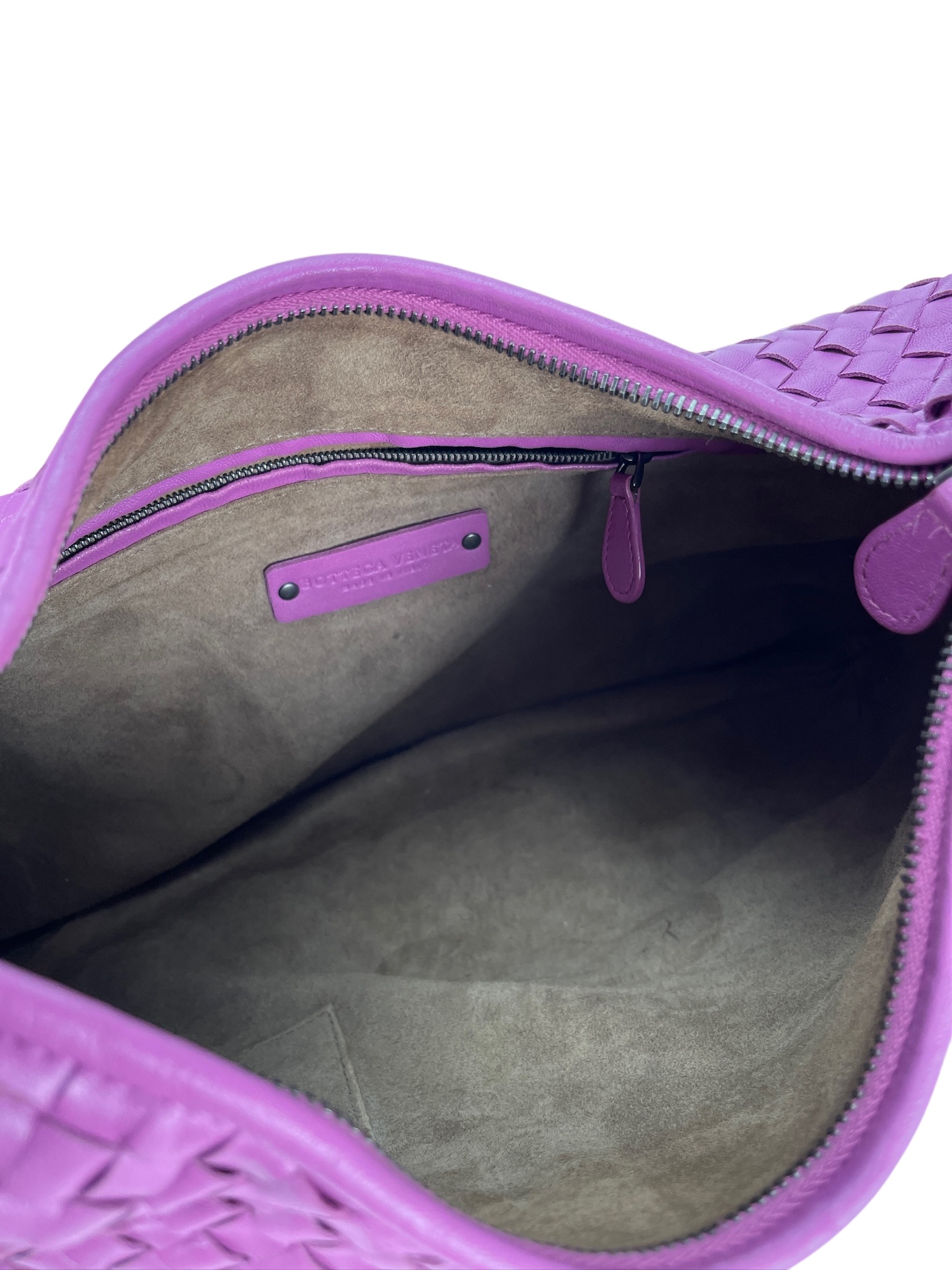 BOTTEGA VENETA - Intrecciato Hobo Bag Pink Calfskin