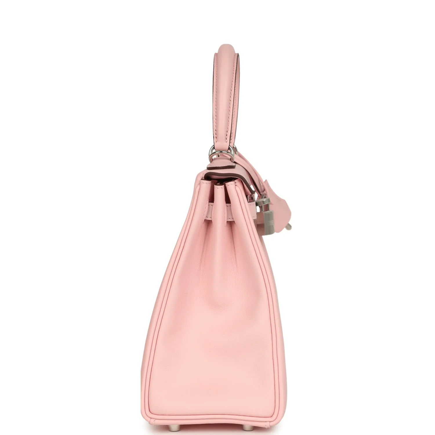 Hermes Kelly Retourne 25 Rose Sakura Swift Palladium Hardware