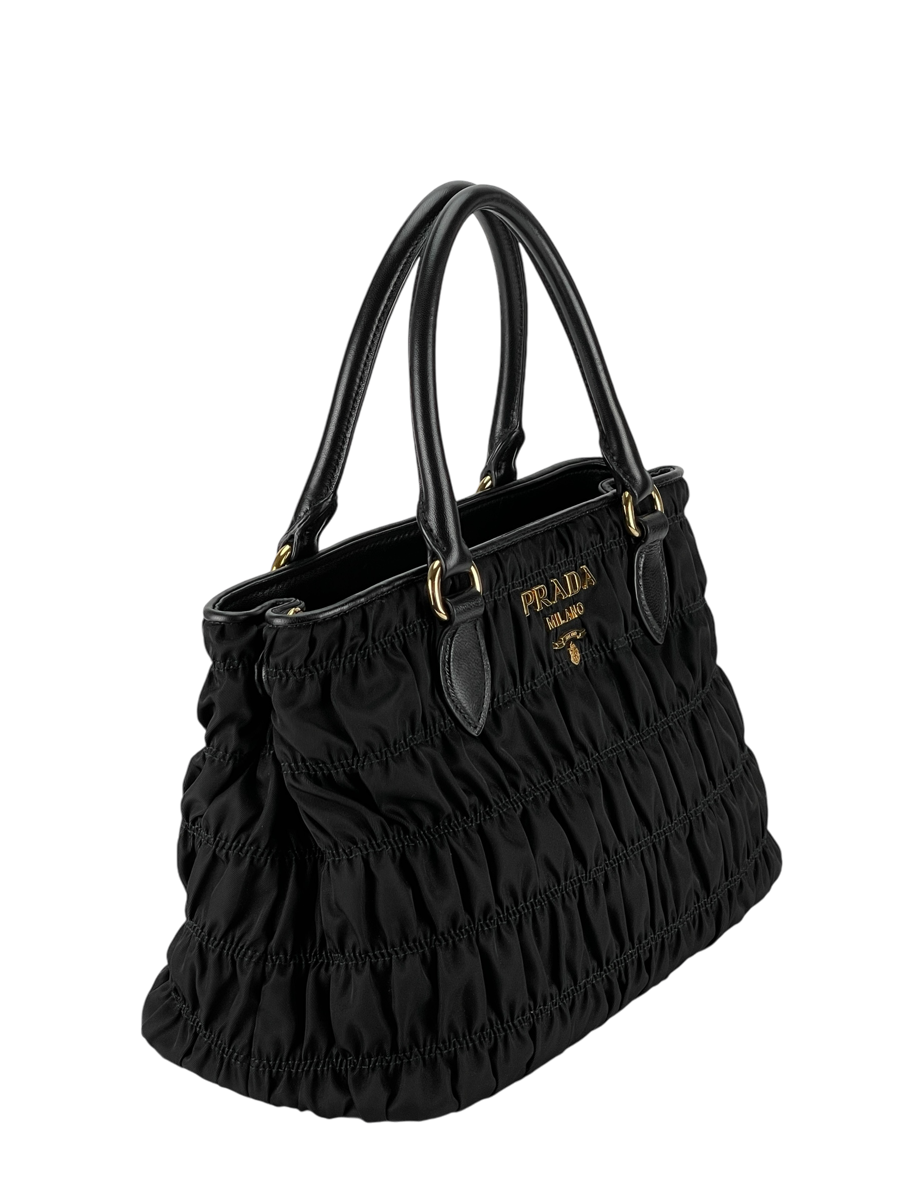 PRADA - Tessuto Nylon Gaufre Small Tote Black