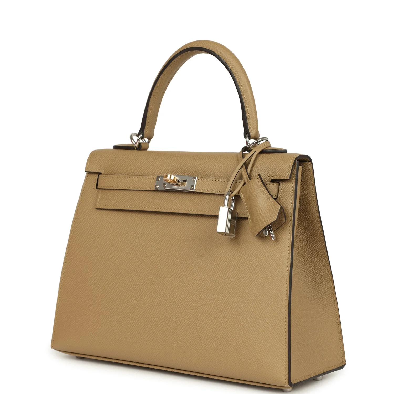 Hermes Kelly Sellier 25 Poussiere Epsom Electrum Hardware