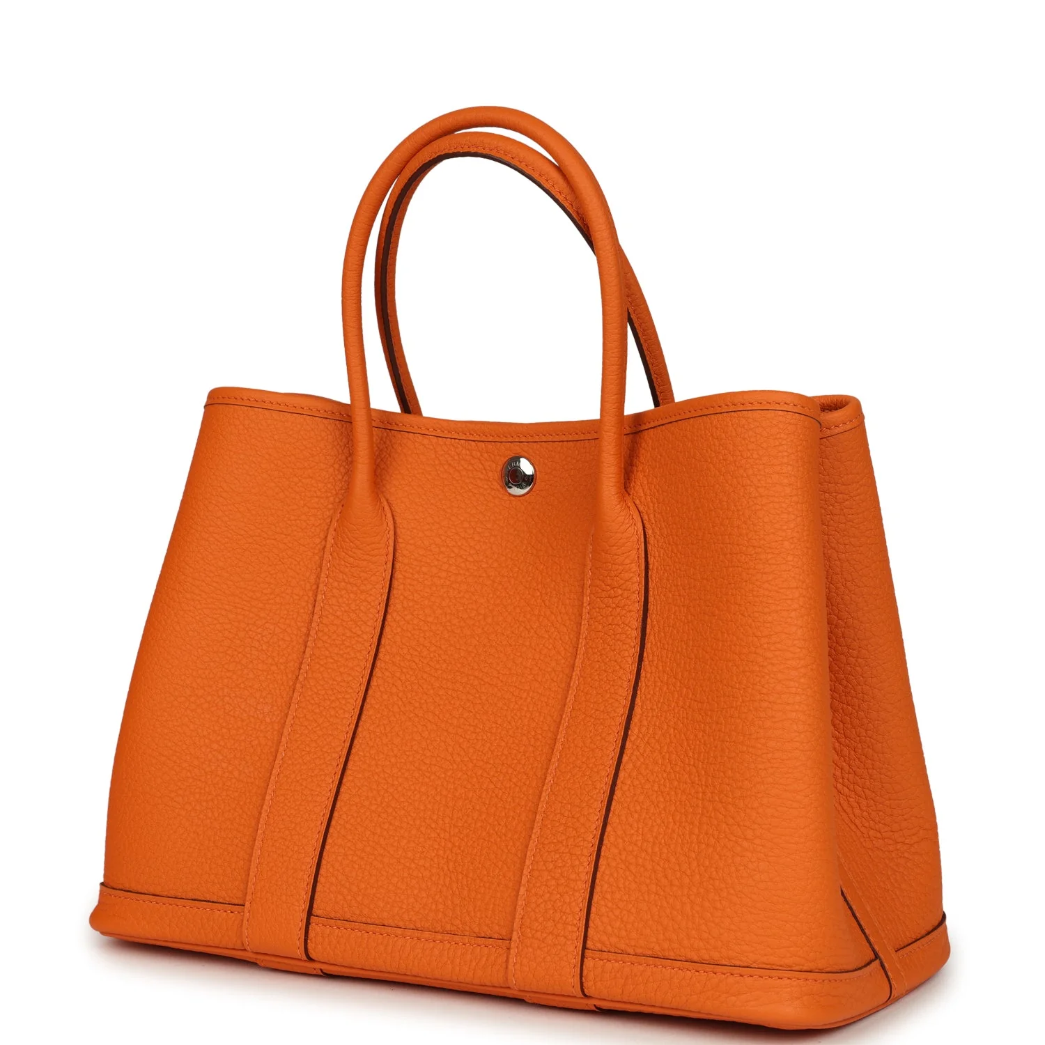 Hermes Garden Party 30 Orange Negonda Palladium Hardware