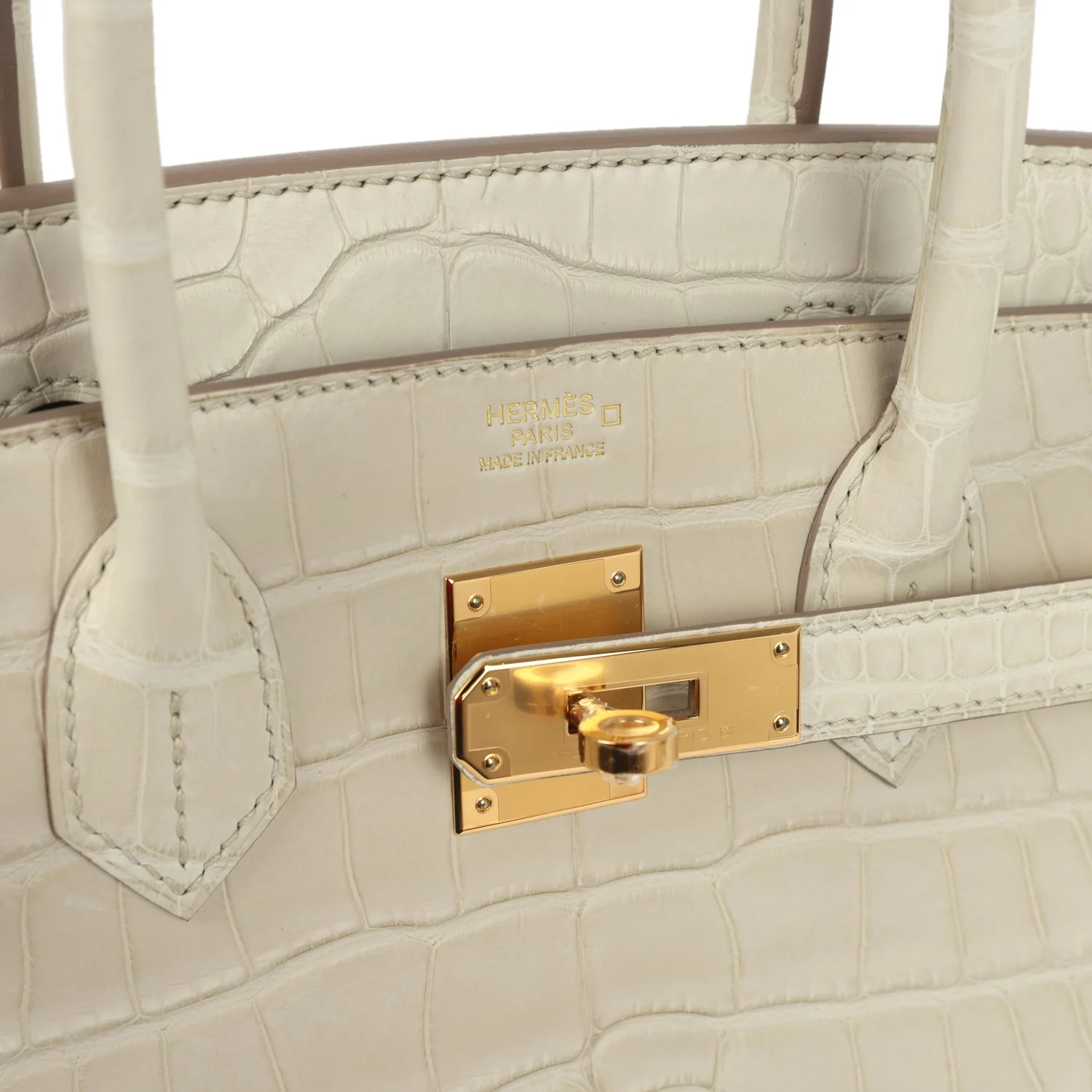 Hermes Birkin 30 Beton Matte Alligator Gold Hardware