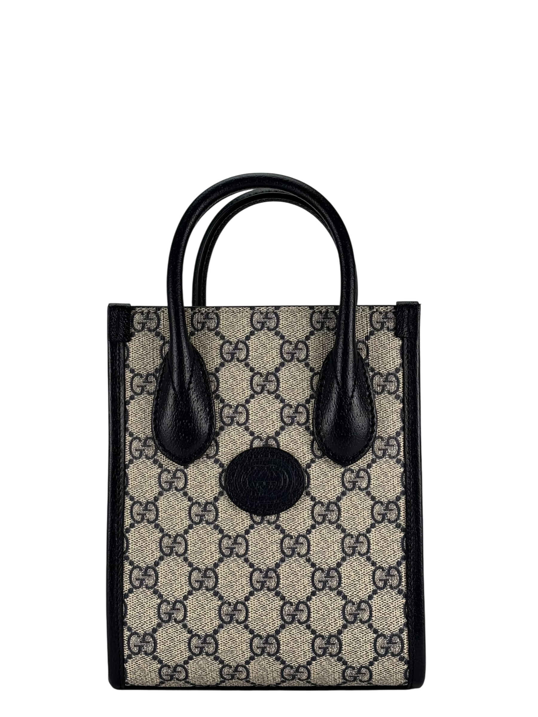 GUCCI - Mini GG Supreme Interlocking Tote Bag