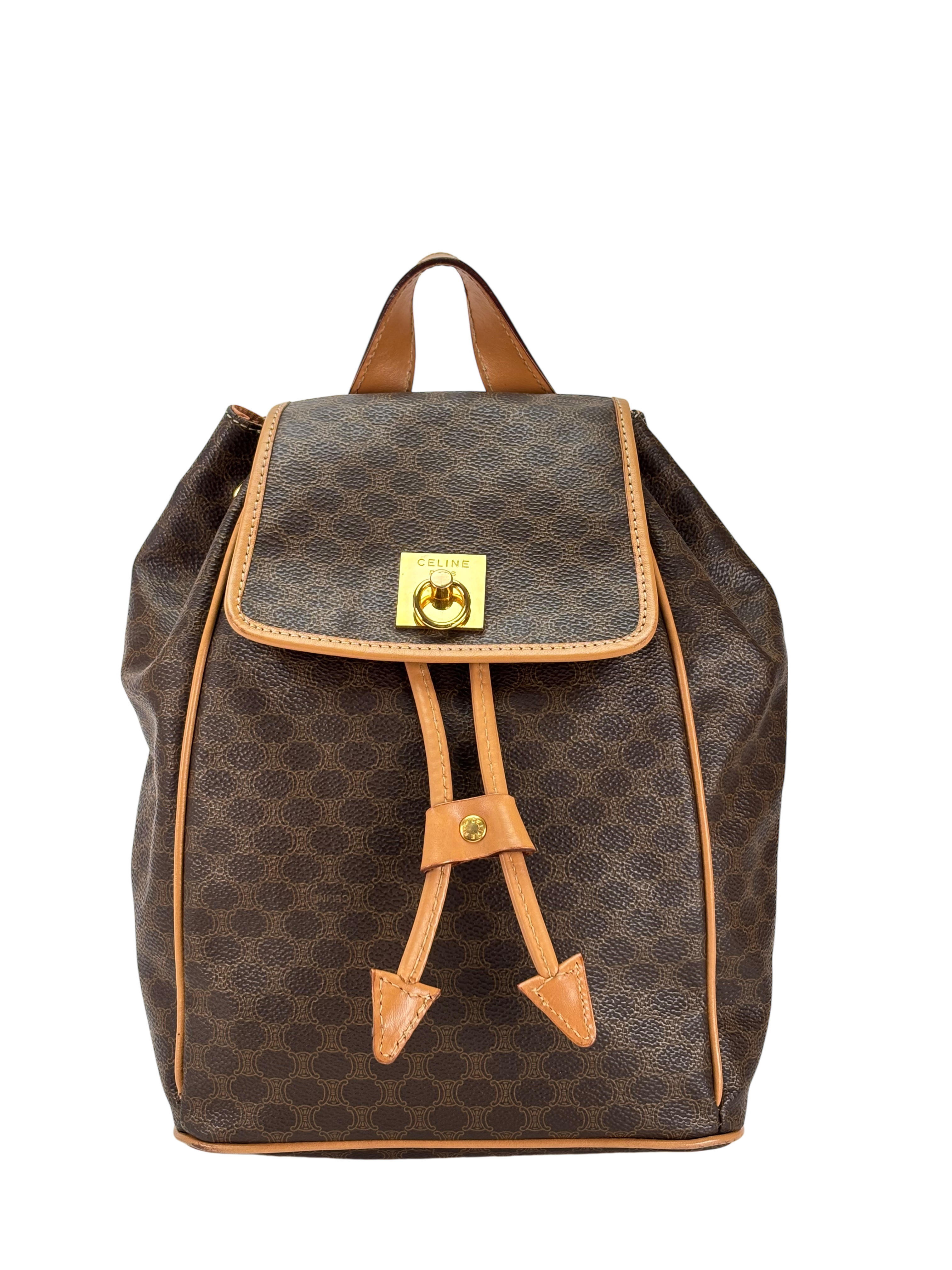 CELINE - Brown Macadam Backpack PVC