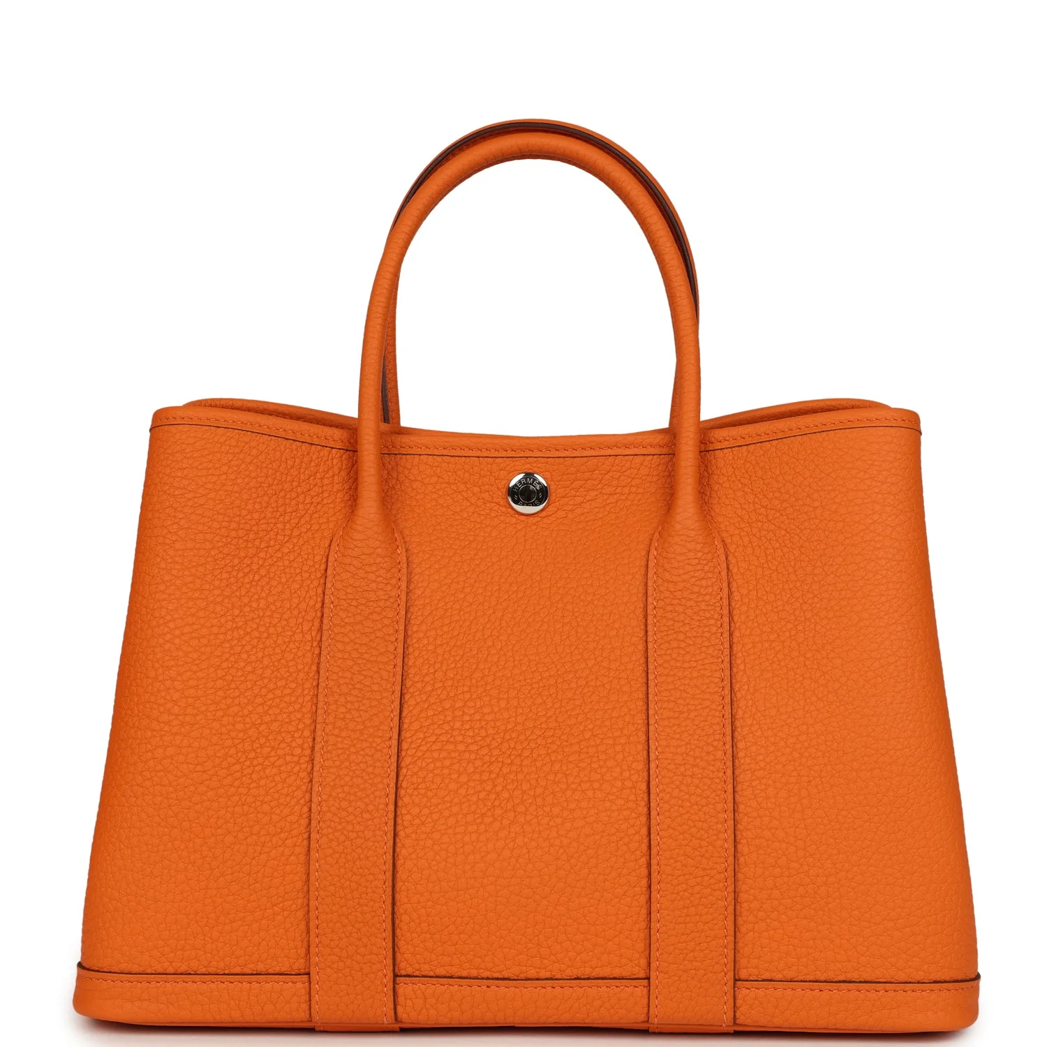 Hermes Garden Party 30 Orange Negonda Palladium Hardware