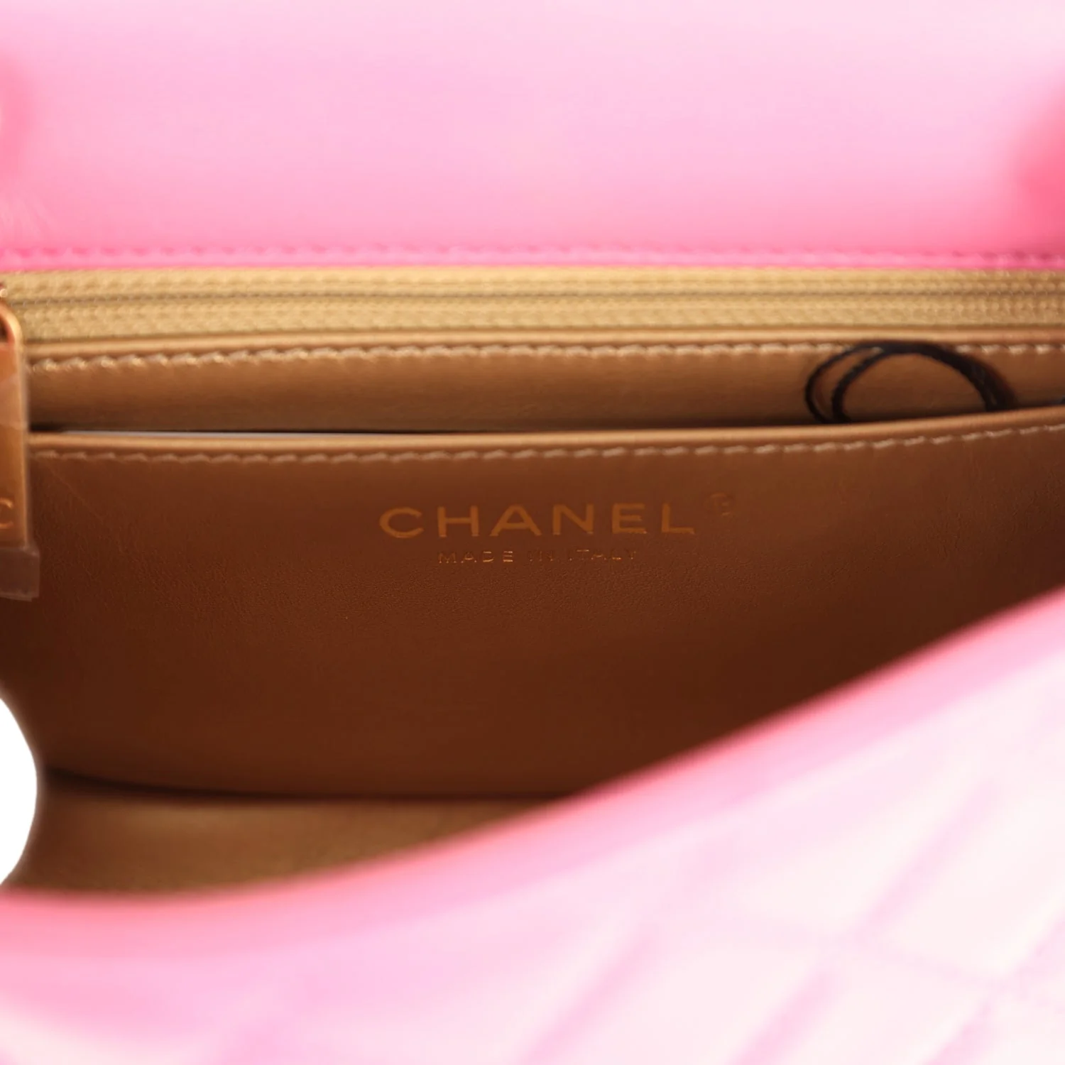 Chanel Mini Pearl Crush Square Flap Bag Pink Lambskin Brushed Gold Hardware