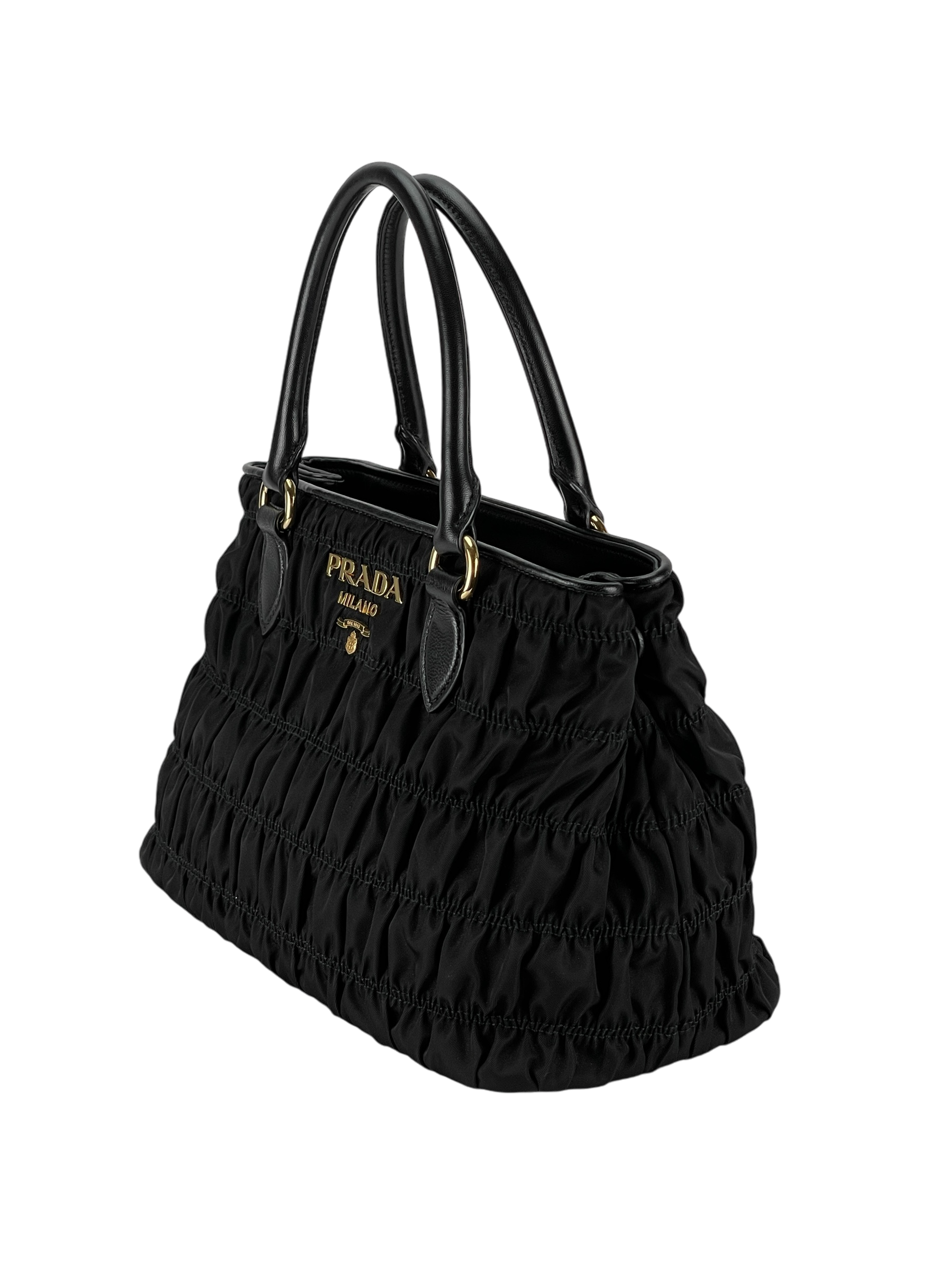 PRADA - Tessuto Nylon Gaufre Small Tote Black