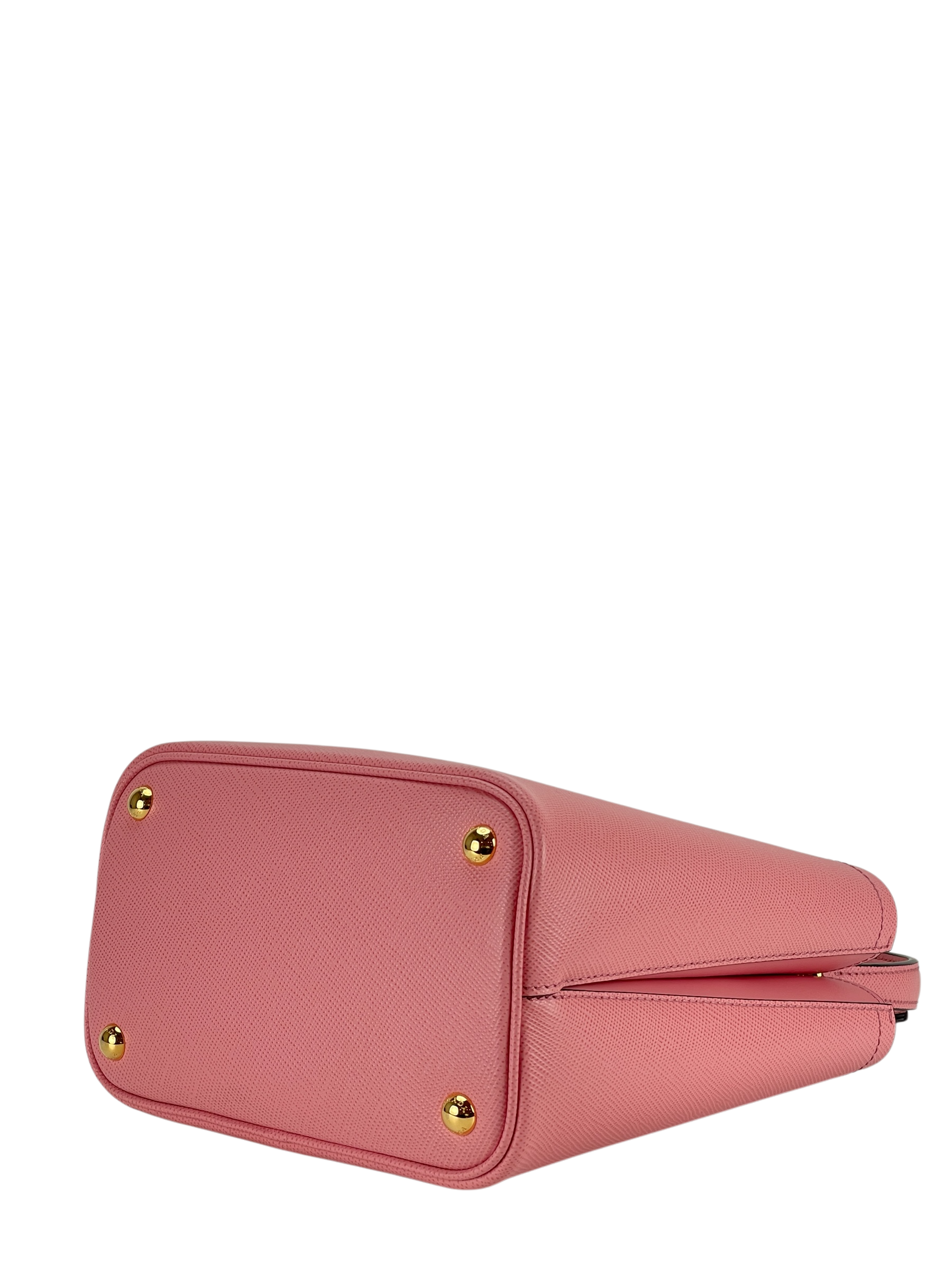 PRADA -  Pink Saffiano Cuir Panier Satchel Shoulder Bag