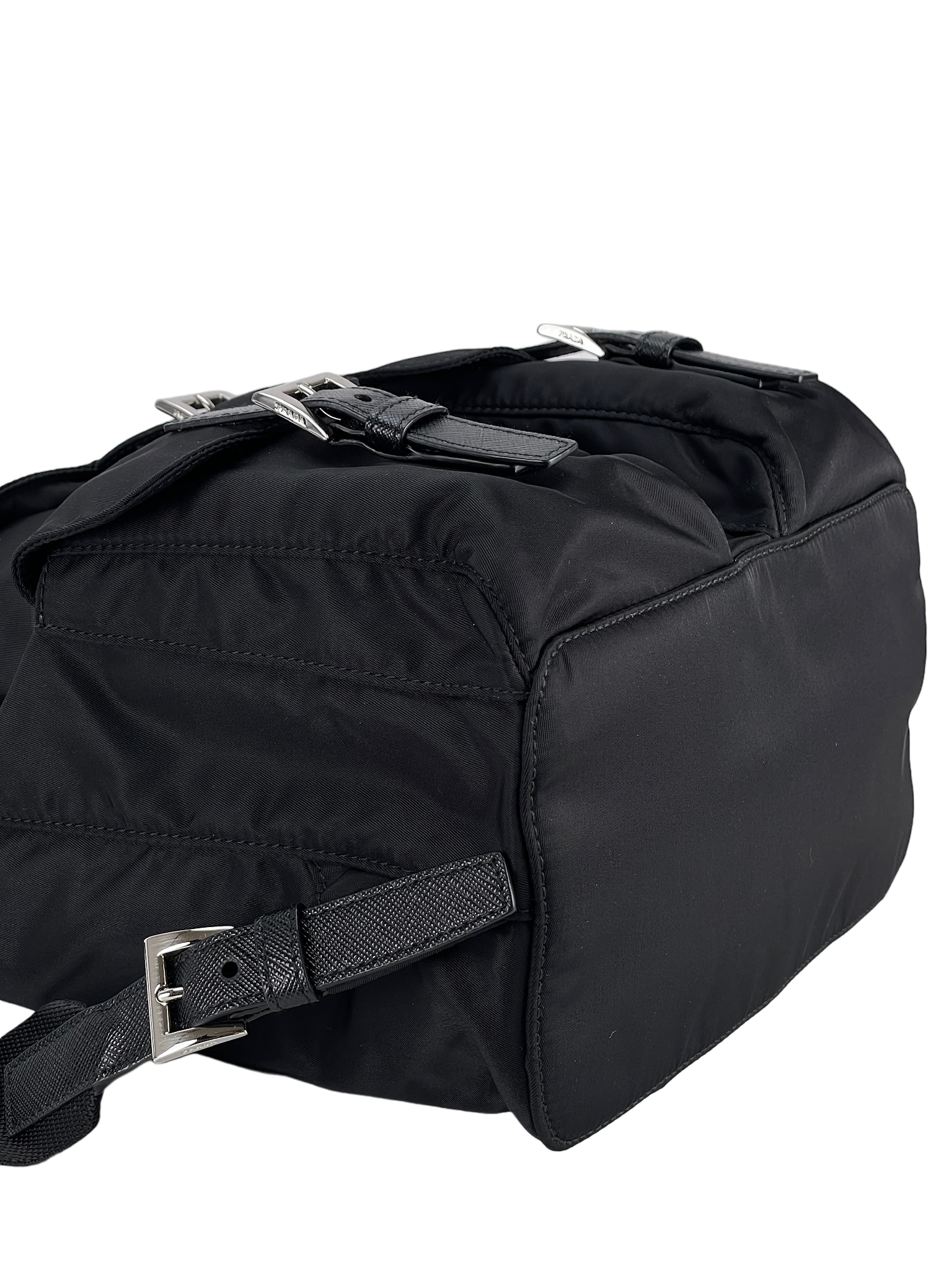 PRADA - Black Re-Nylon Backbag Small