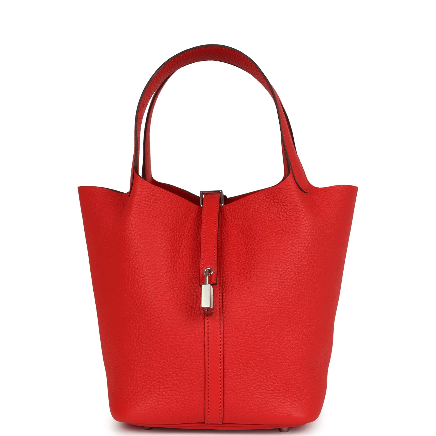Hermes Picotin Lock 22 Rouge De Coeur Clemence Palladium Hardware