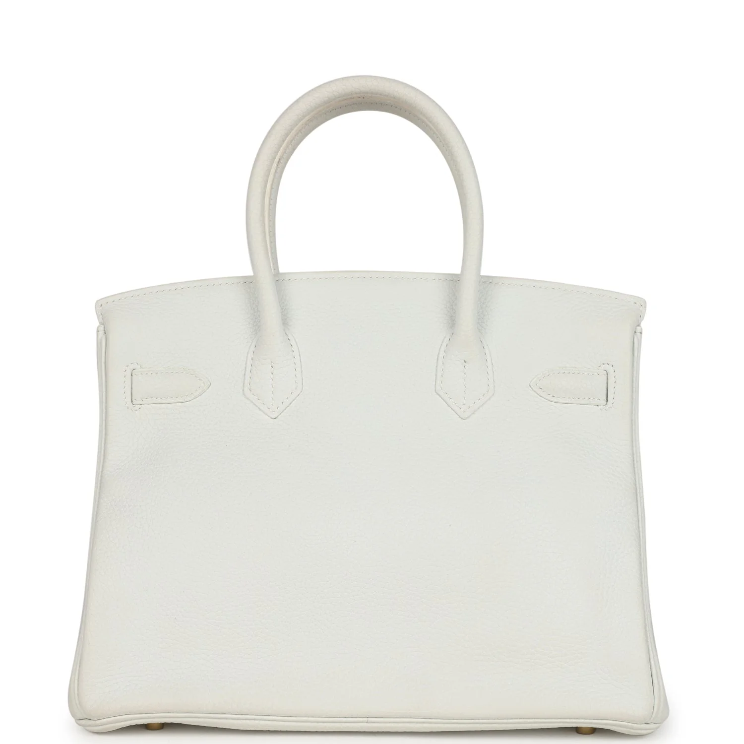 Pre-owned Hermès Birkin 30 White Clemence Gold Hardware
