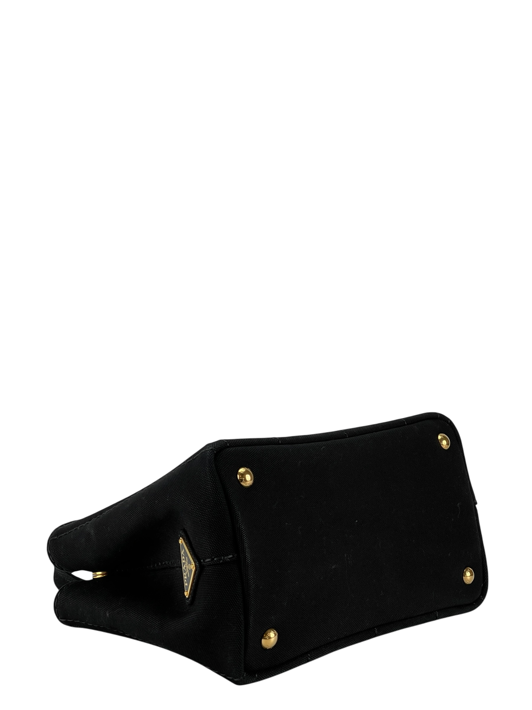 PRADA - Black Canvas Canapa Tote Bag