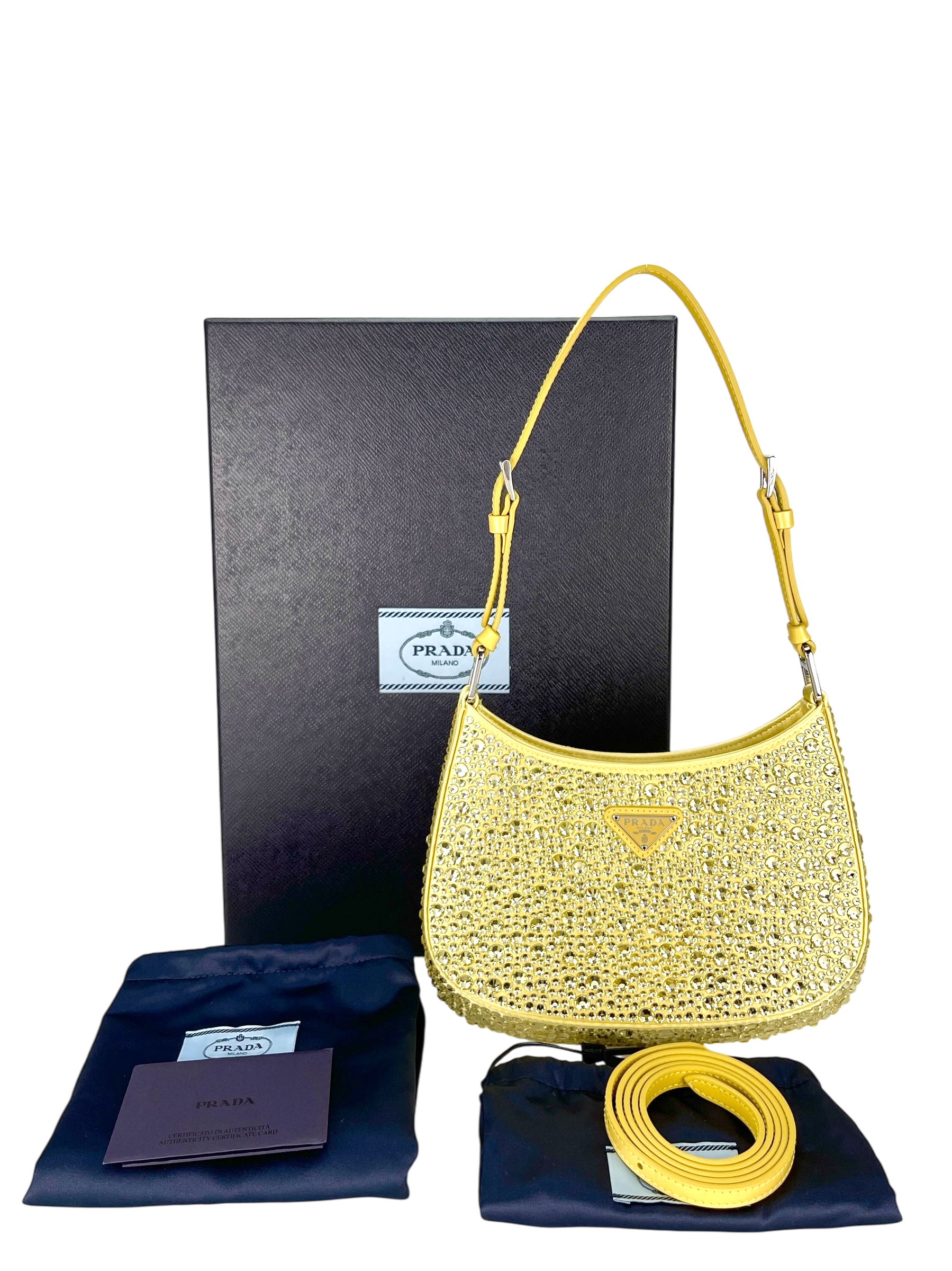 PRADA - Cleo Crystal-Embellished Shoulder Bag