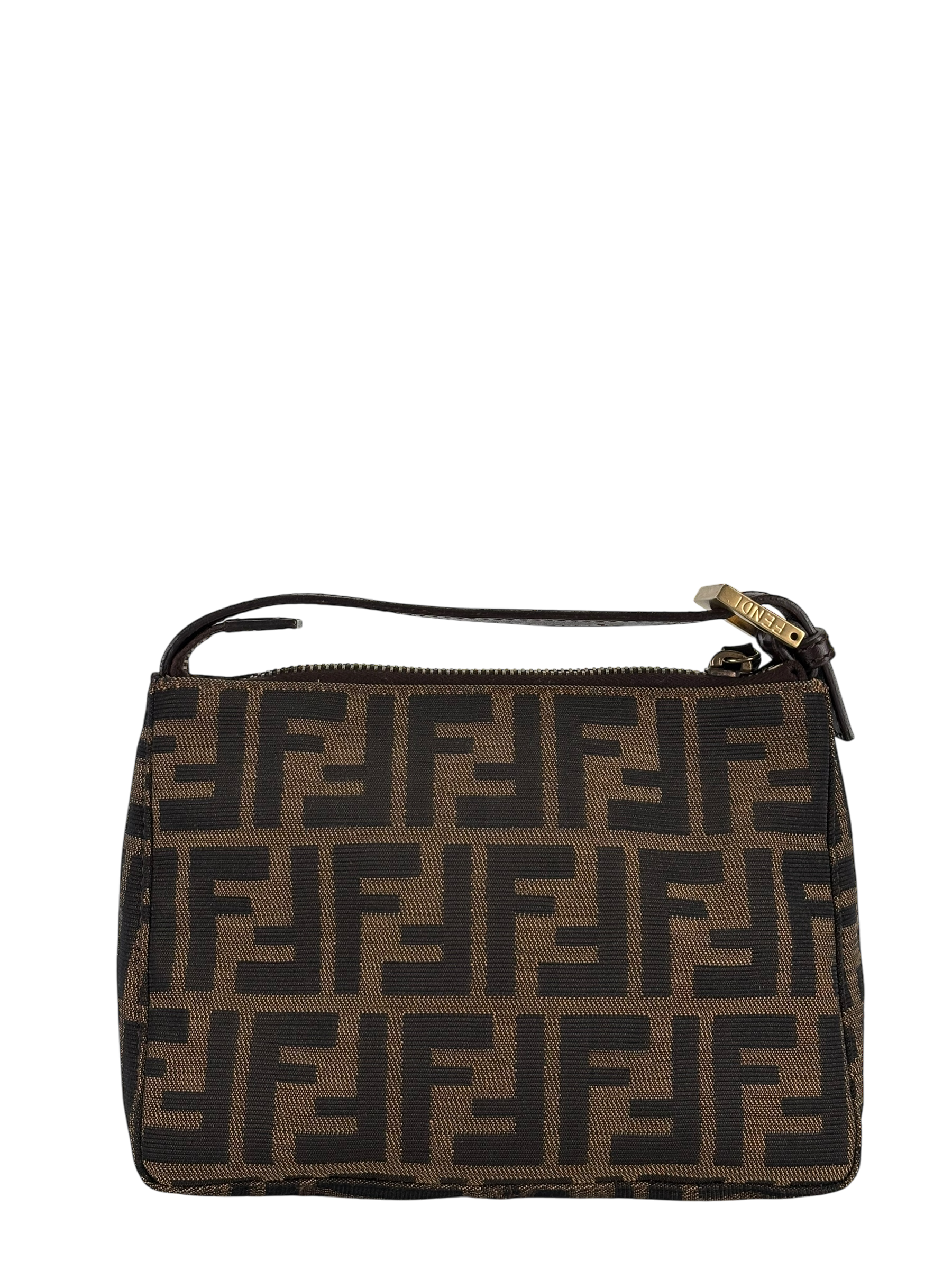 FENDI - Zucca Brown Jacquard Vanity Pouch Bag