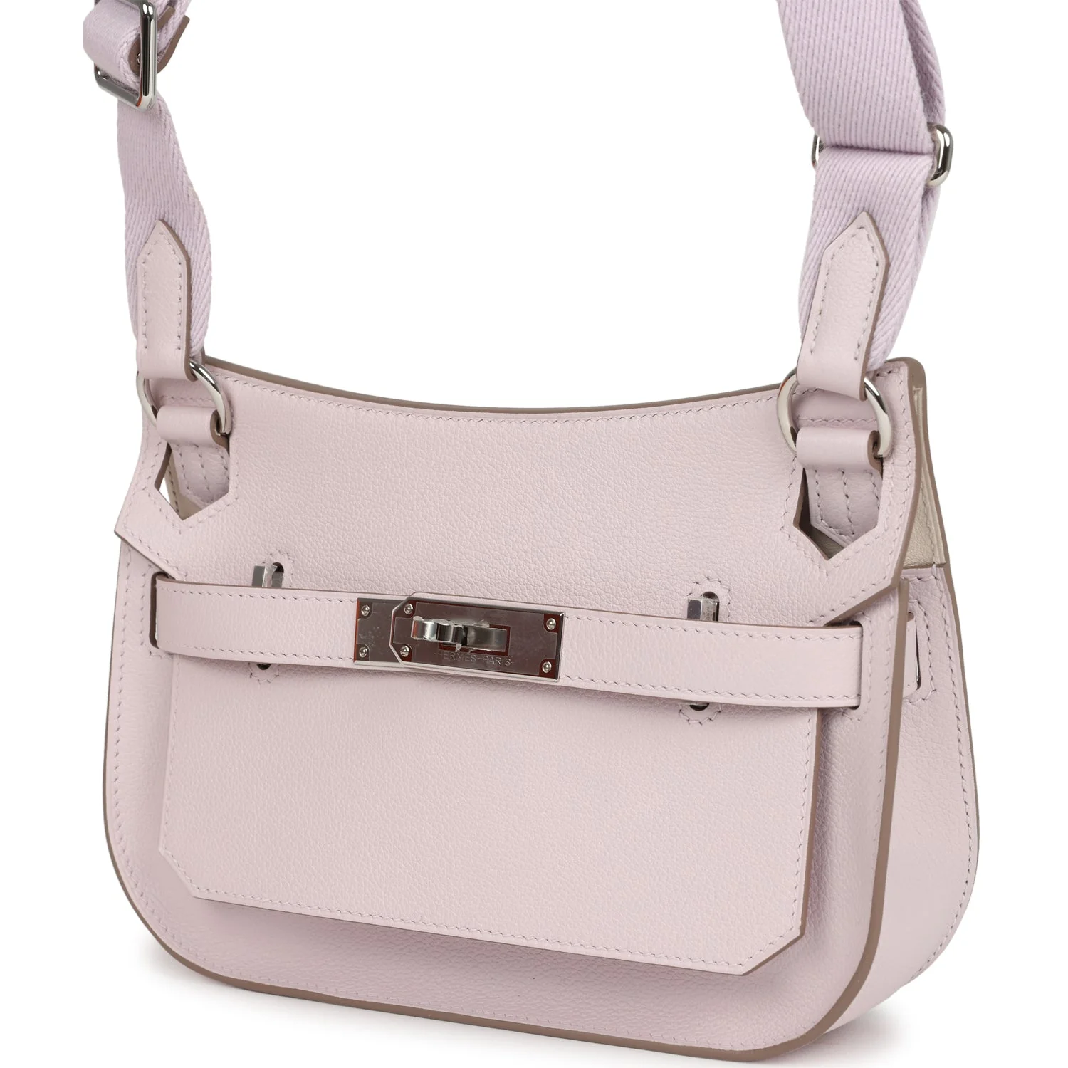Hermes Jypsiere Mini Mauve Pale Verso Evercolor Palladium Hardware