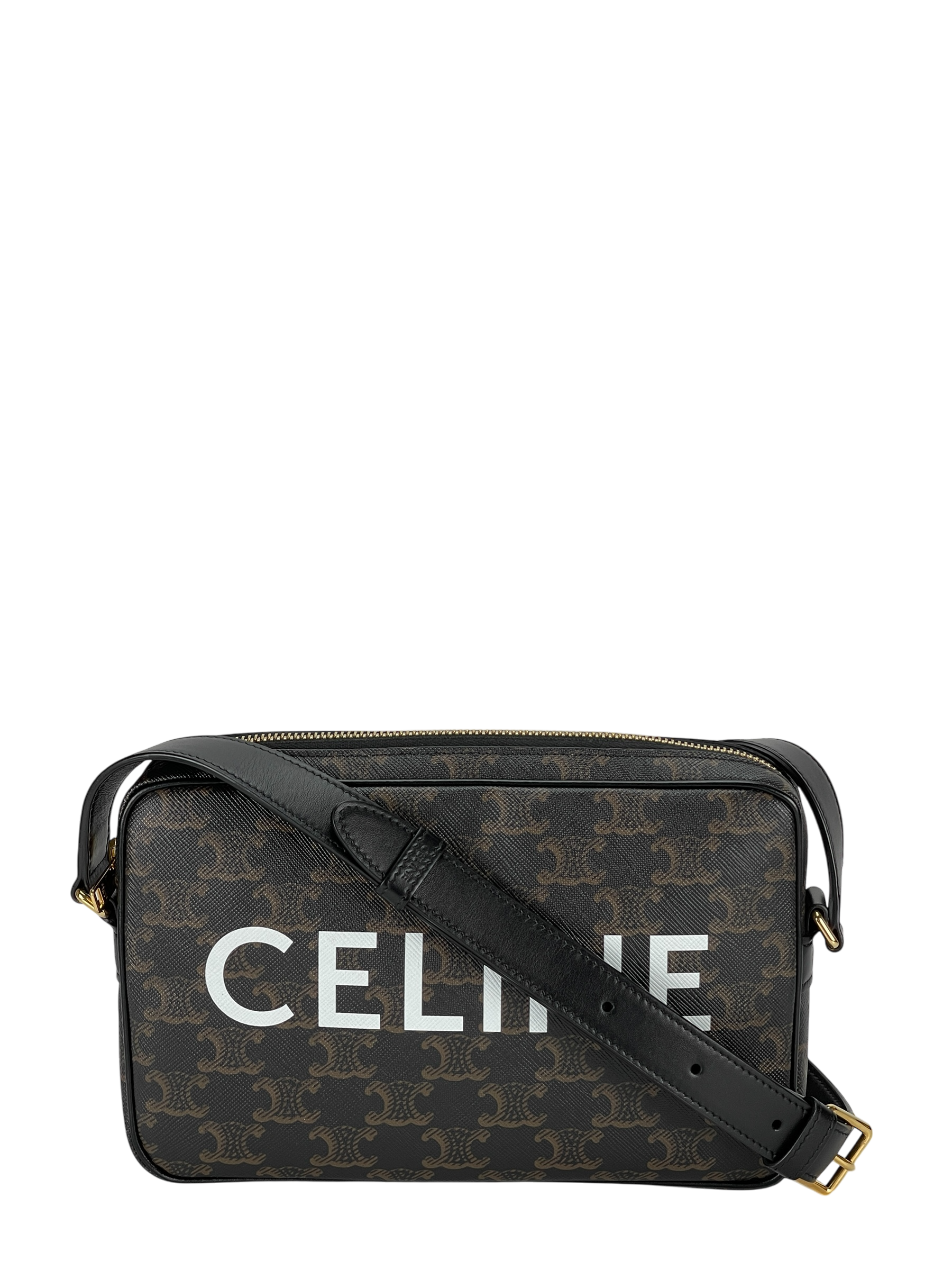 CELINE - Medium Messenger Bag in Triomphe Canvas with Celine Print