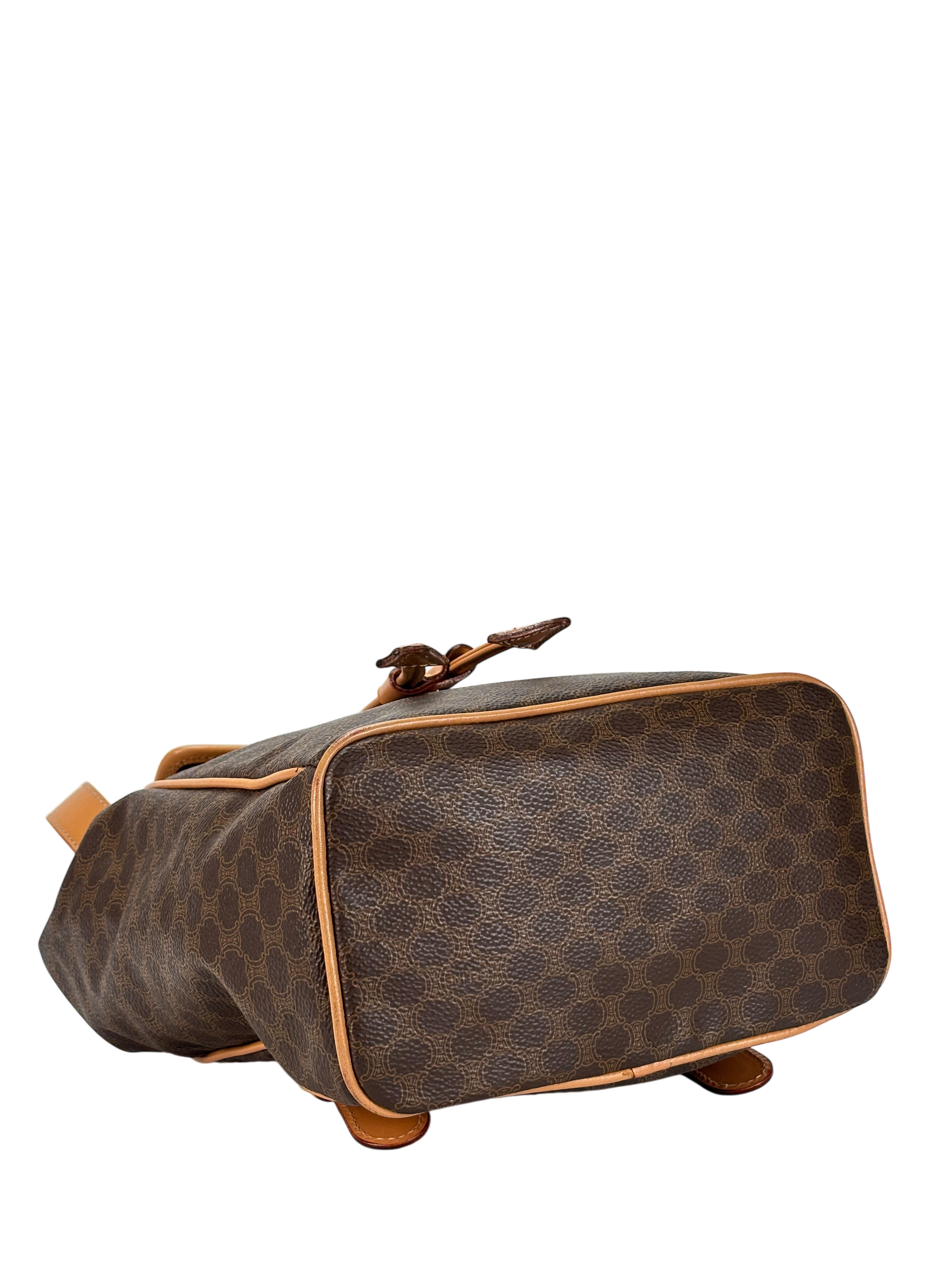 CELINE - Brown Macadam Backpack PVC