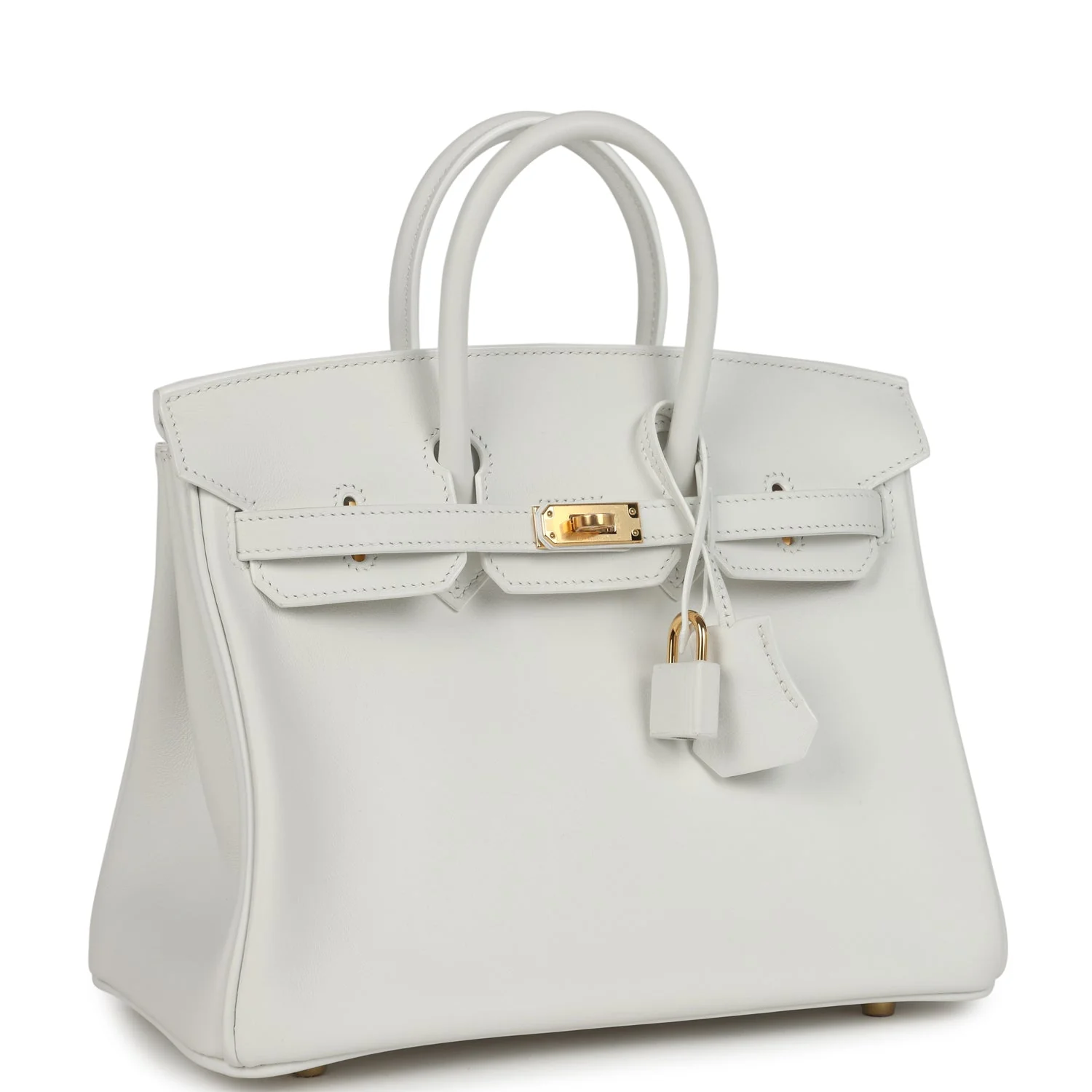 Hermes Birkin 25 New White Swift Gold Hardware