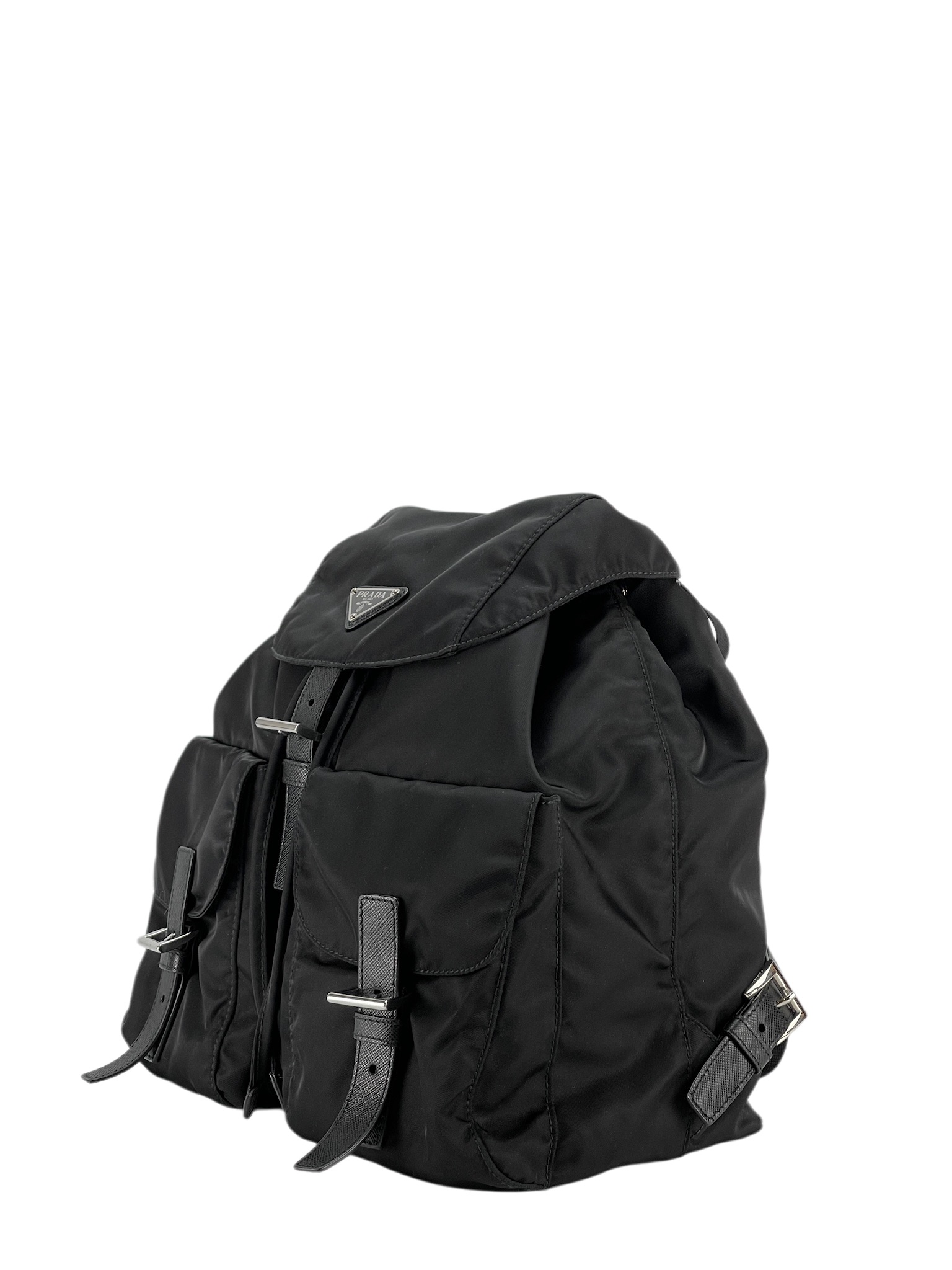 PRADA - Black Re-Nylon Backbag Medium